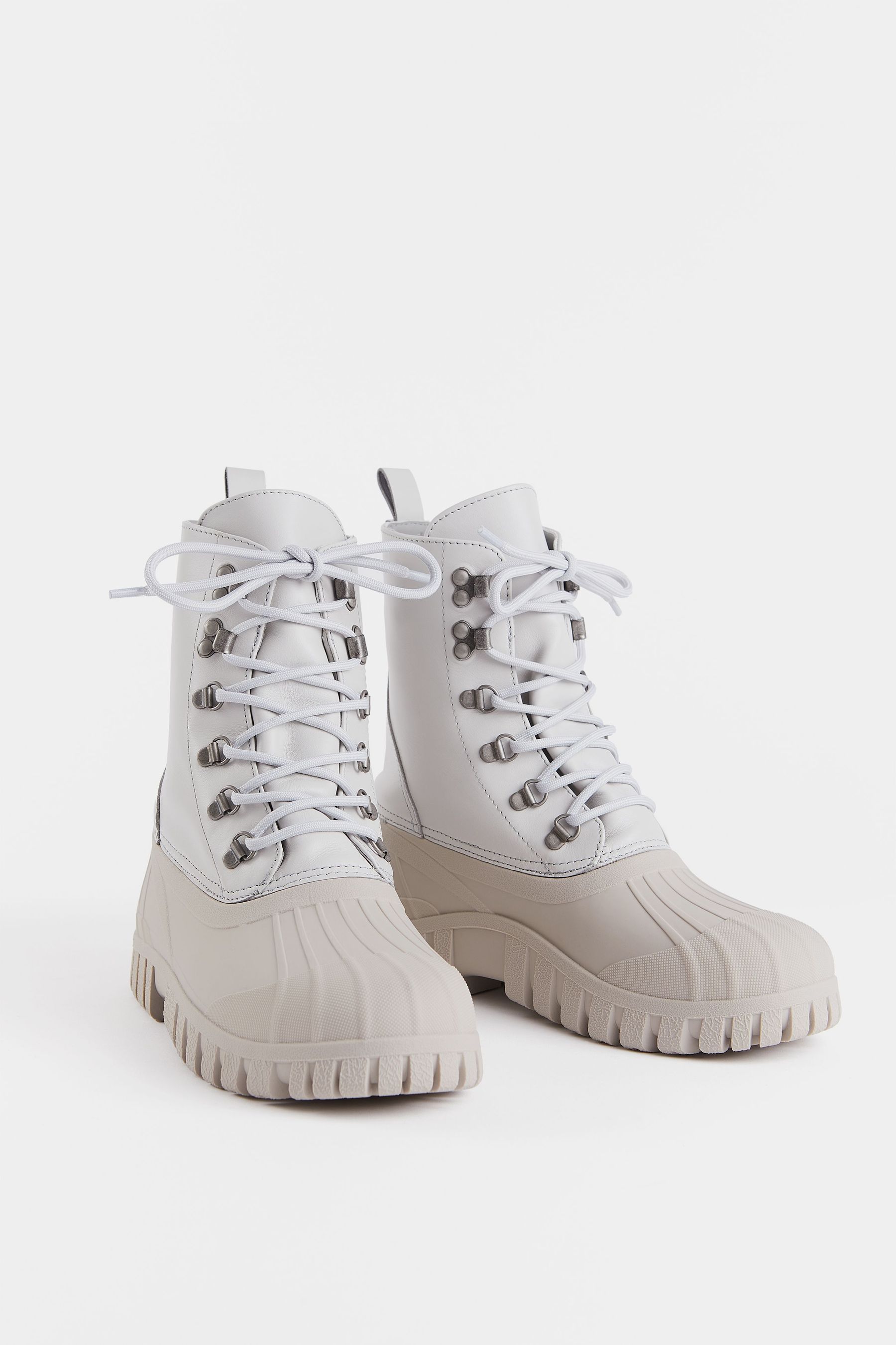 stutterheim patrol boot leather ivory footwear combat-boots
