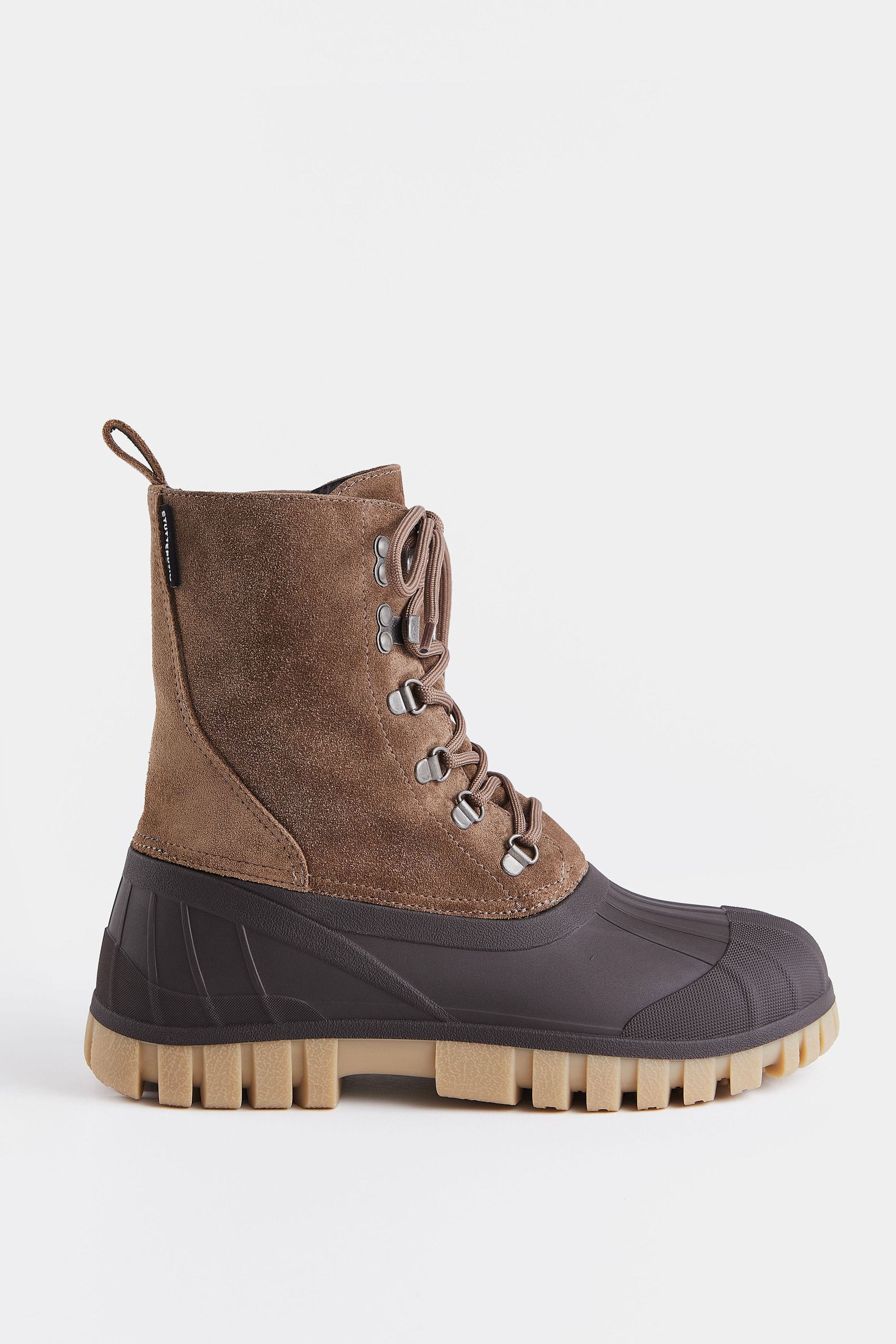 stutterheim patrol boot suede tobacco footwear combat-boots