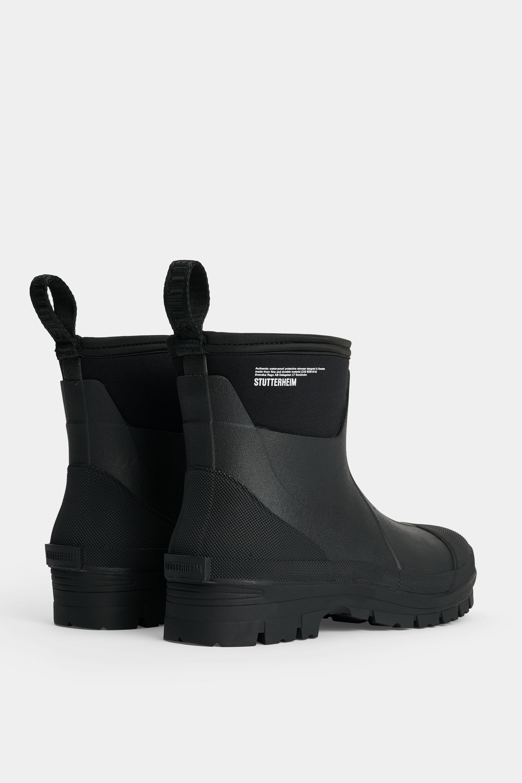 stutterheim puddle walker rain boots black footwear chelsea-boots
