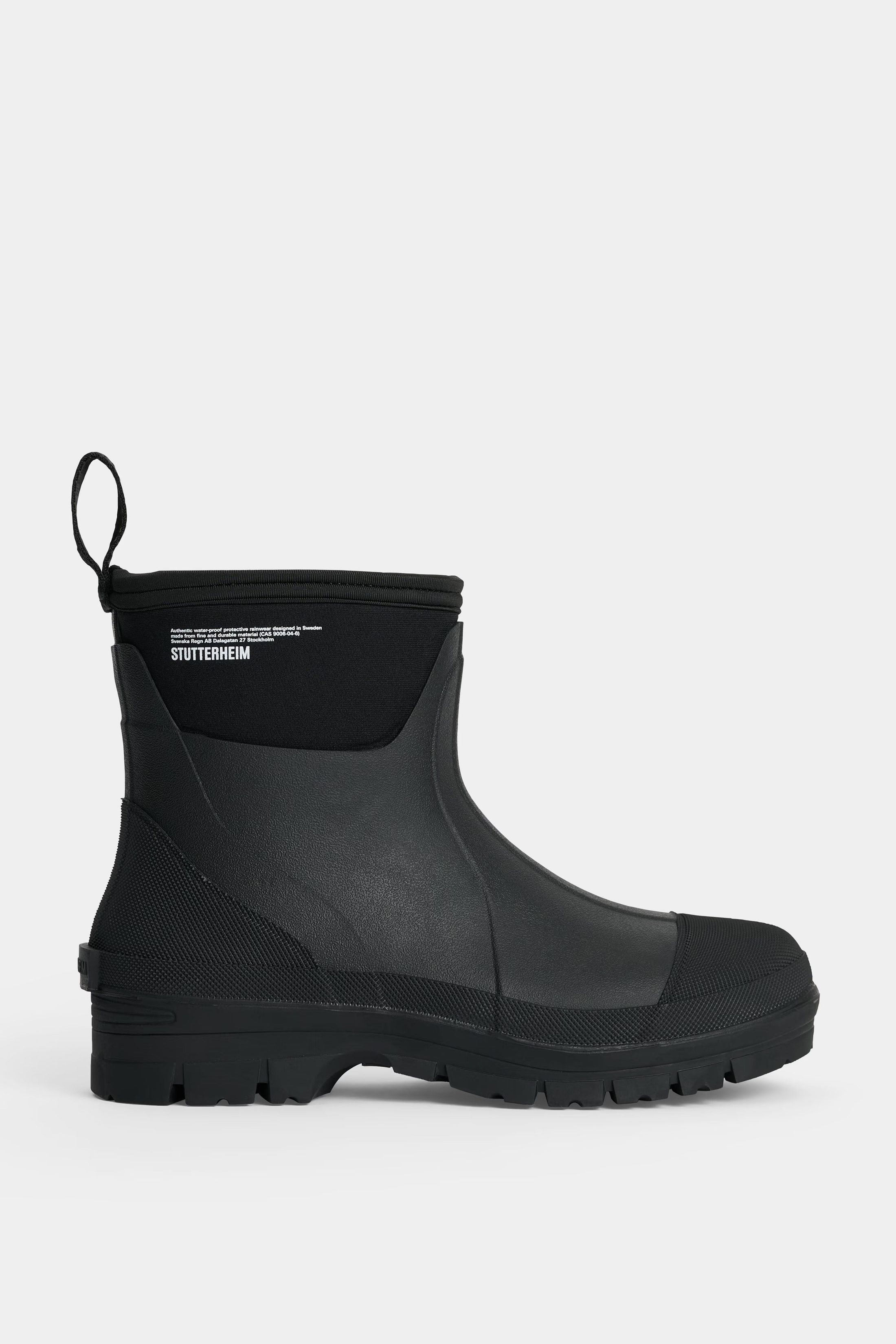 stutterheim puddle walker rain boots black footwear chelsea-boots