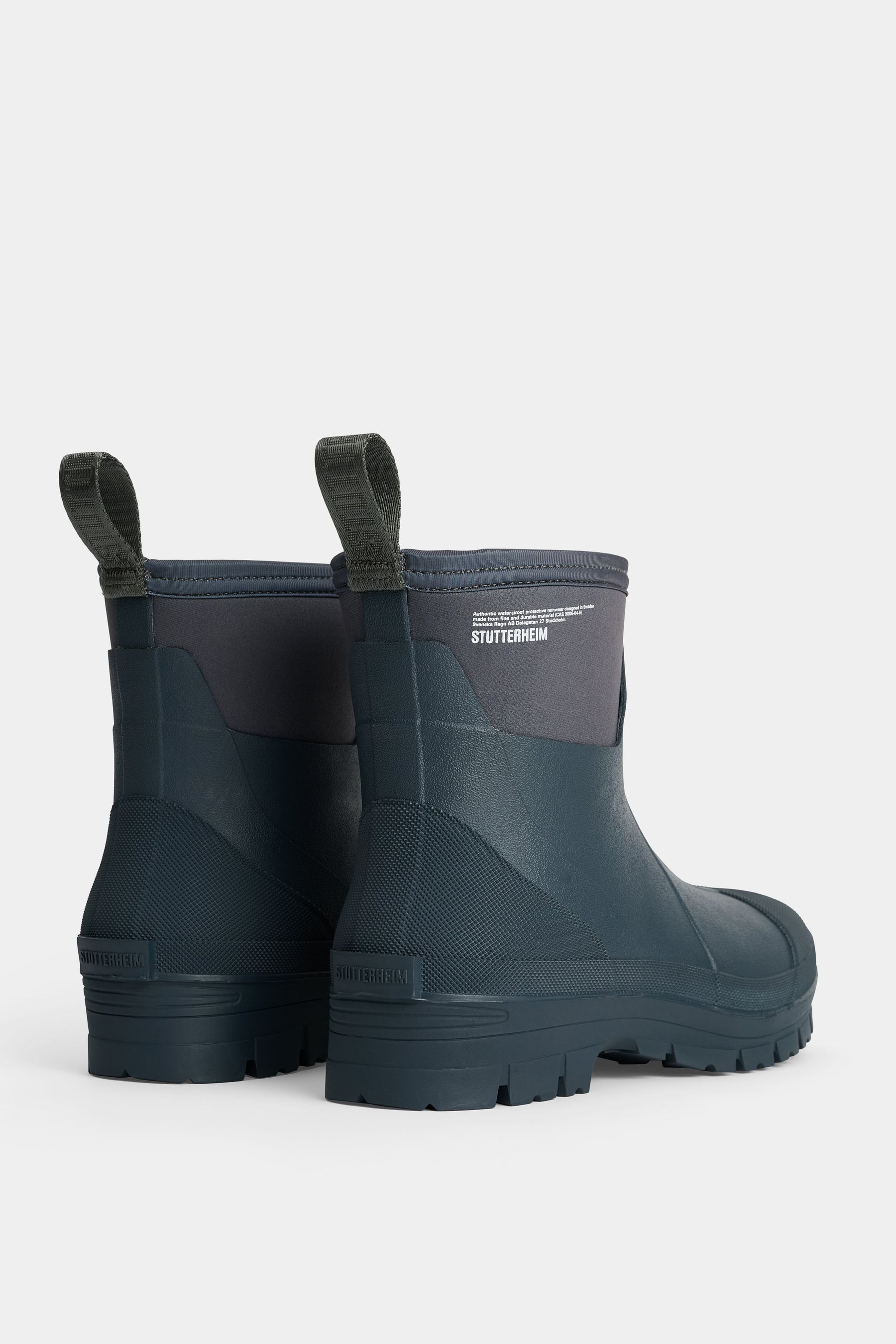 stutterheim puddle walker rain boots charcoal footwear chelsea-boots