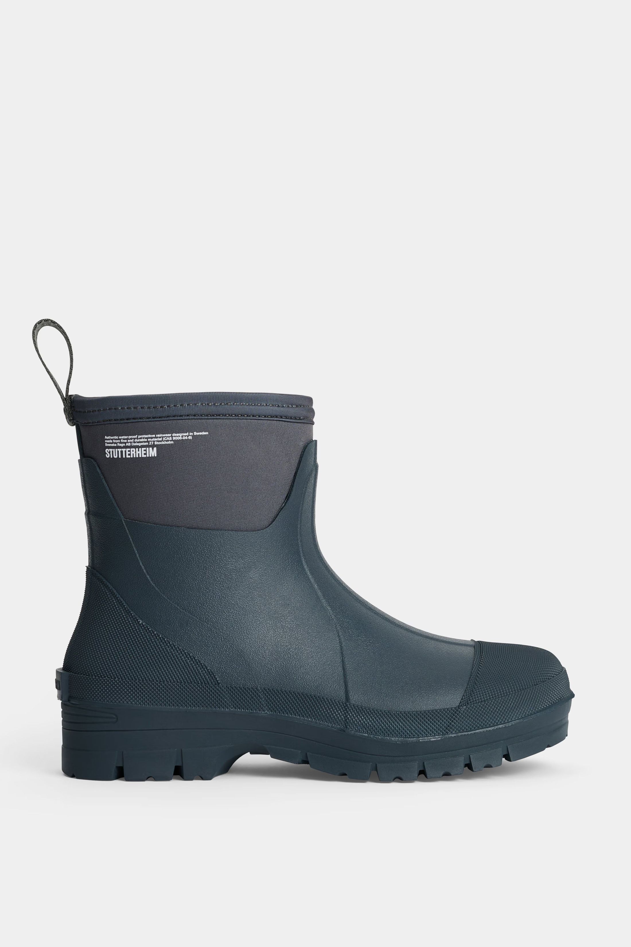 stutterheim puddle walker rain boots charcoal footwear chelsea-boots
