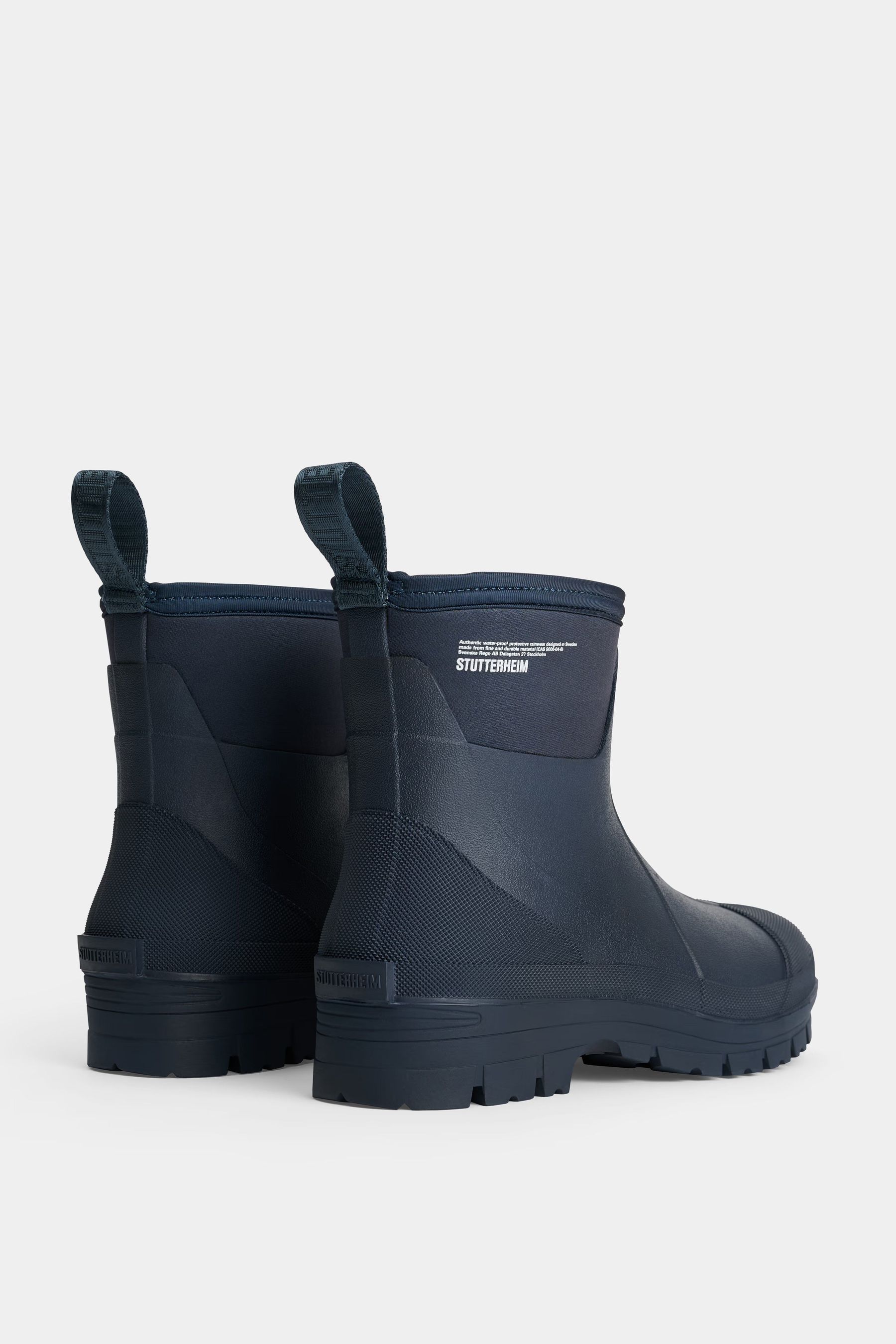 stutterheim puddle walker rain boots navy footwear chelsea-boots