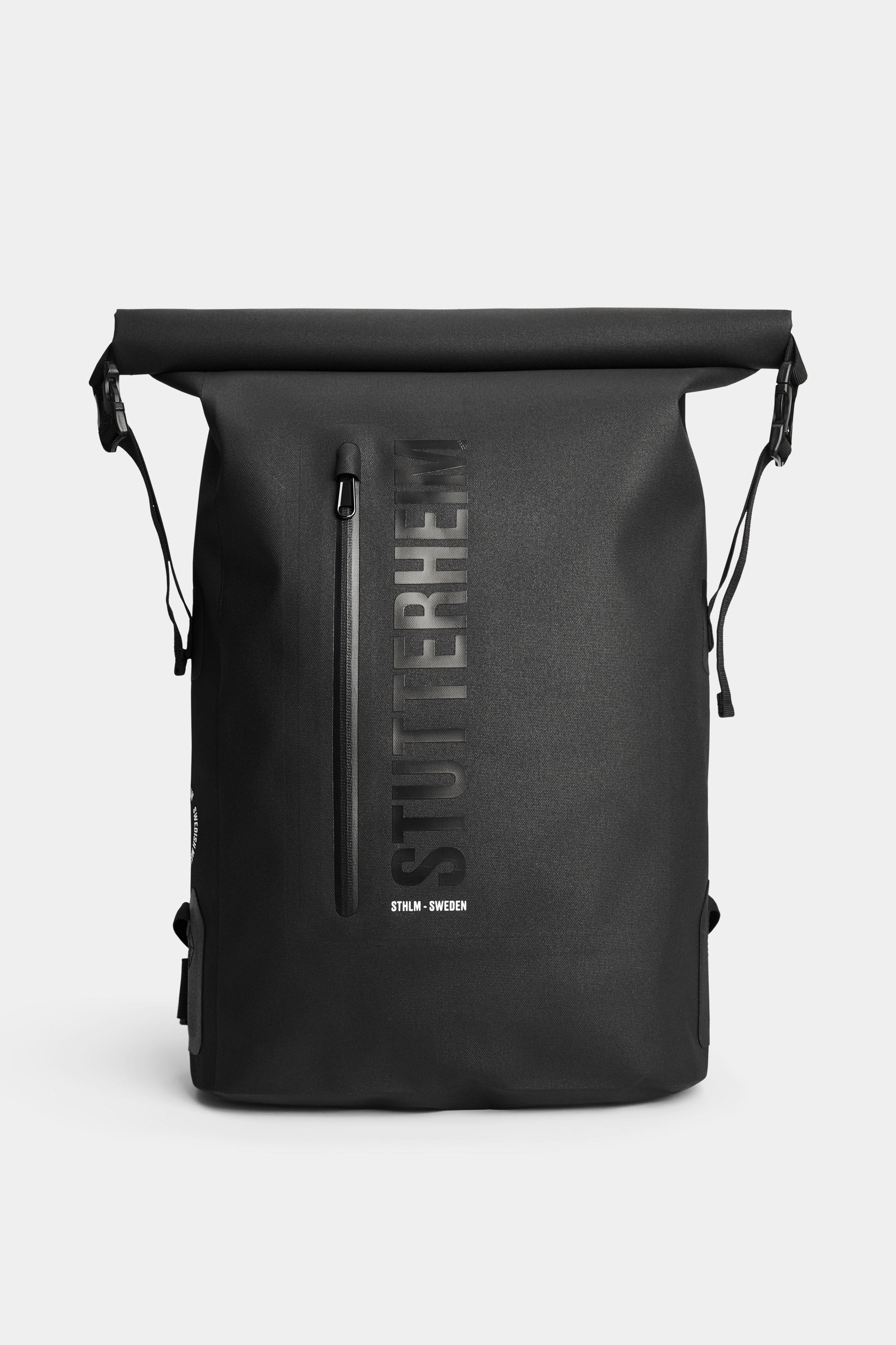 stutterheim rain rolltop 25l backpack black accessories bags backpacks