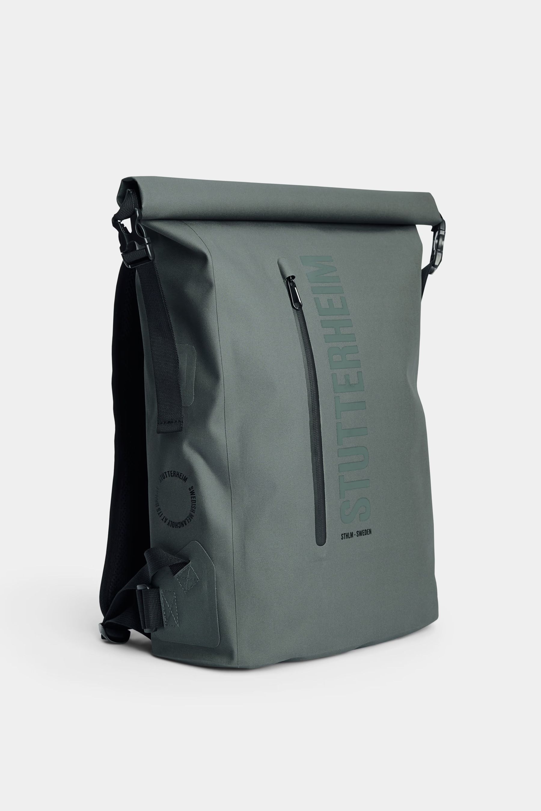 stutterheim rain rolltop 25l backpack green accessories bags backpacks