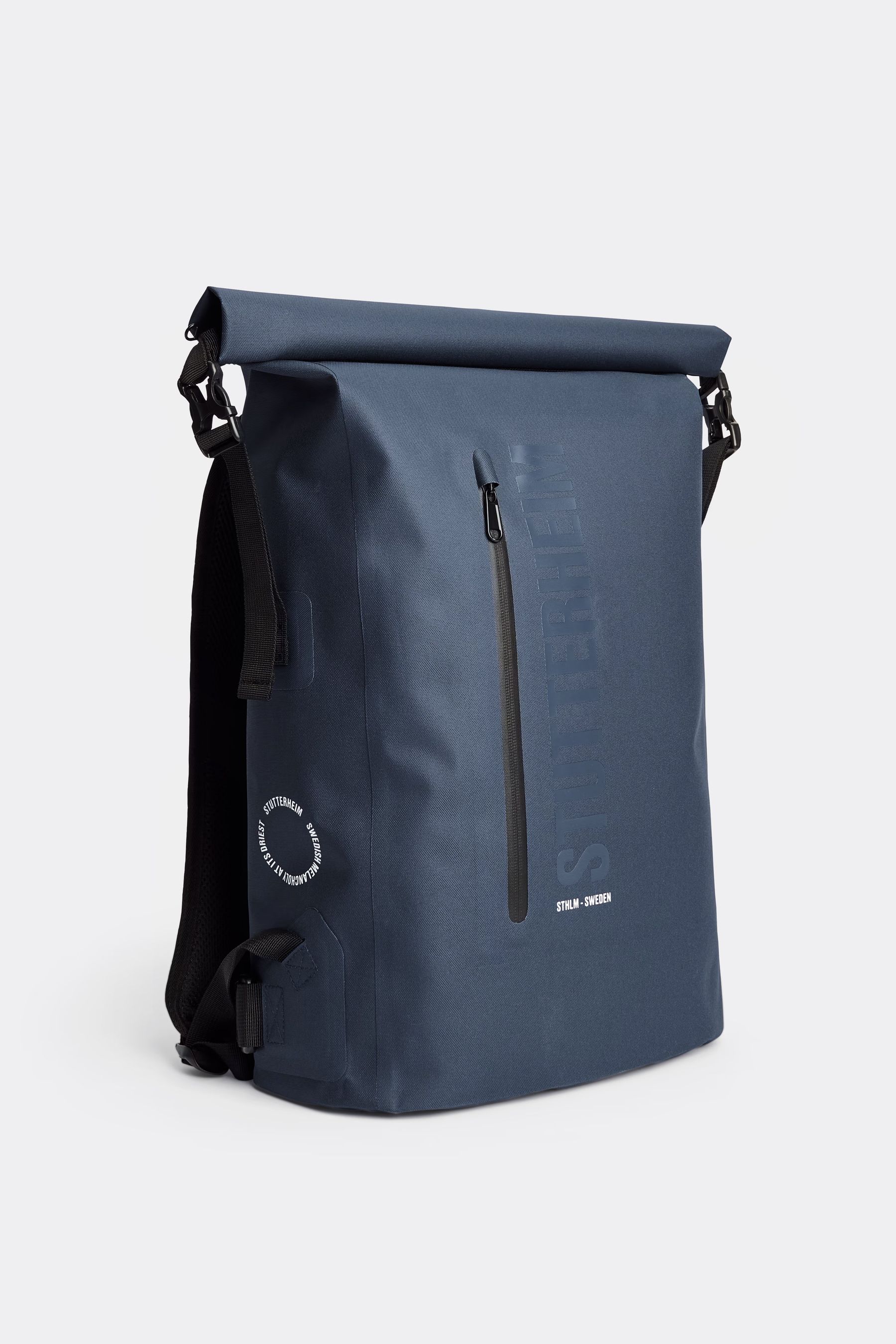 stutterheim rain rolltop 25l backpack navy accessories bags backpacks