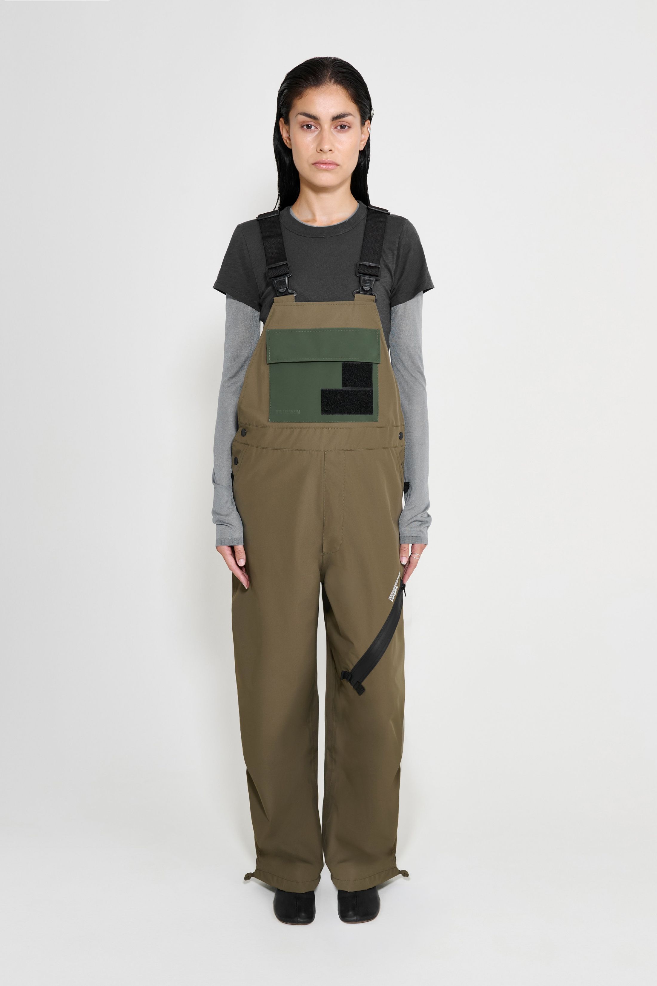 stutterheim space bib trousers green women bottoms