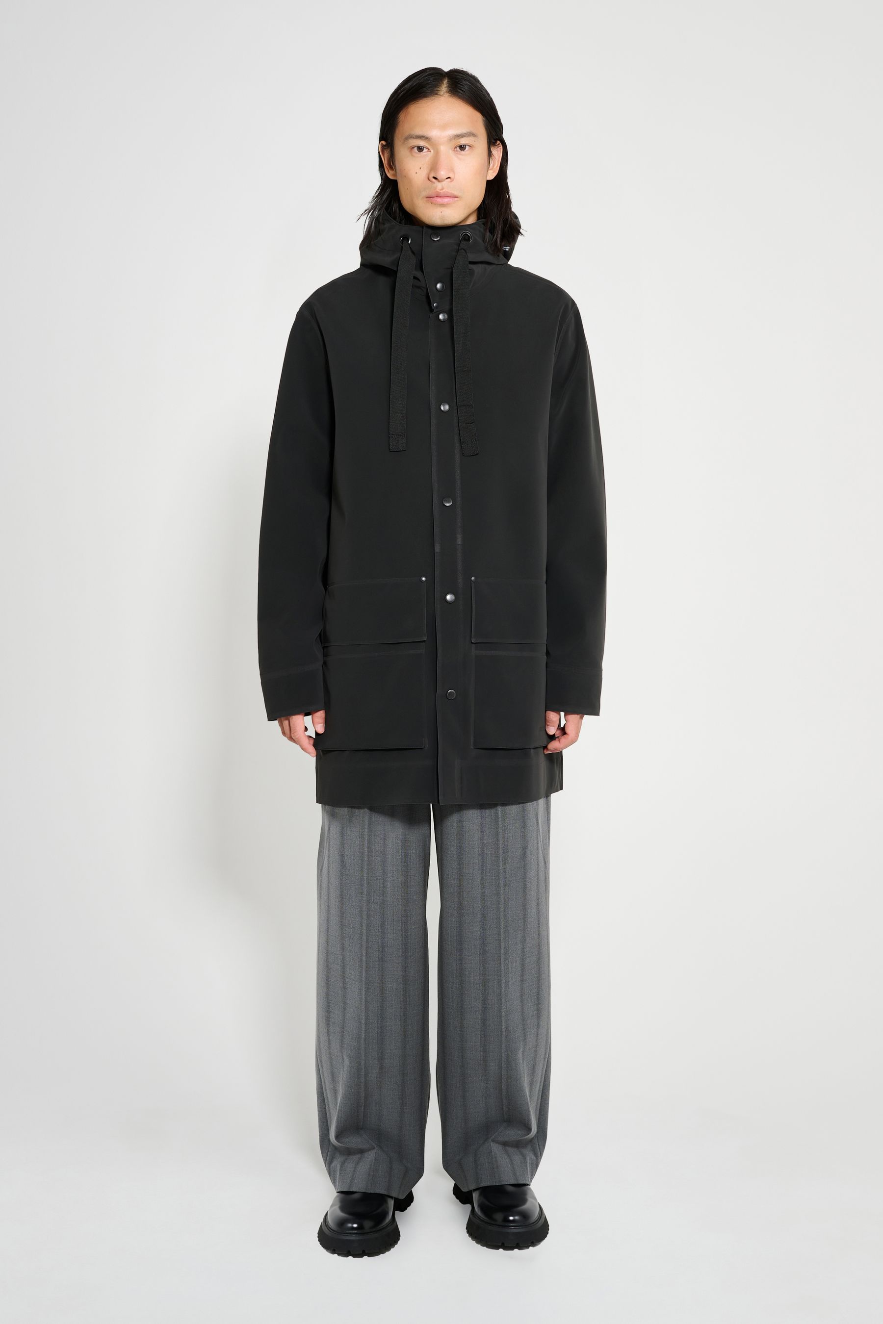 stutterheim stockholm 15 raincoat black men jackets raincoats