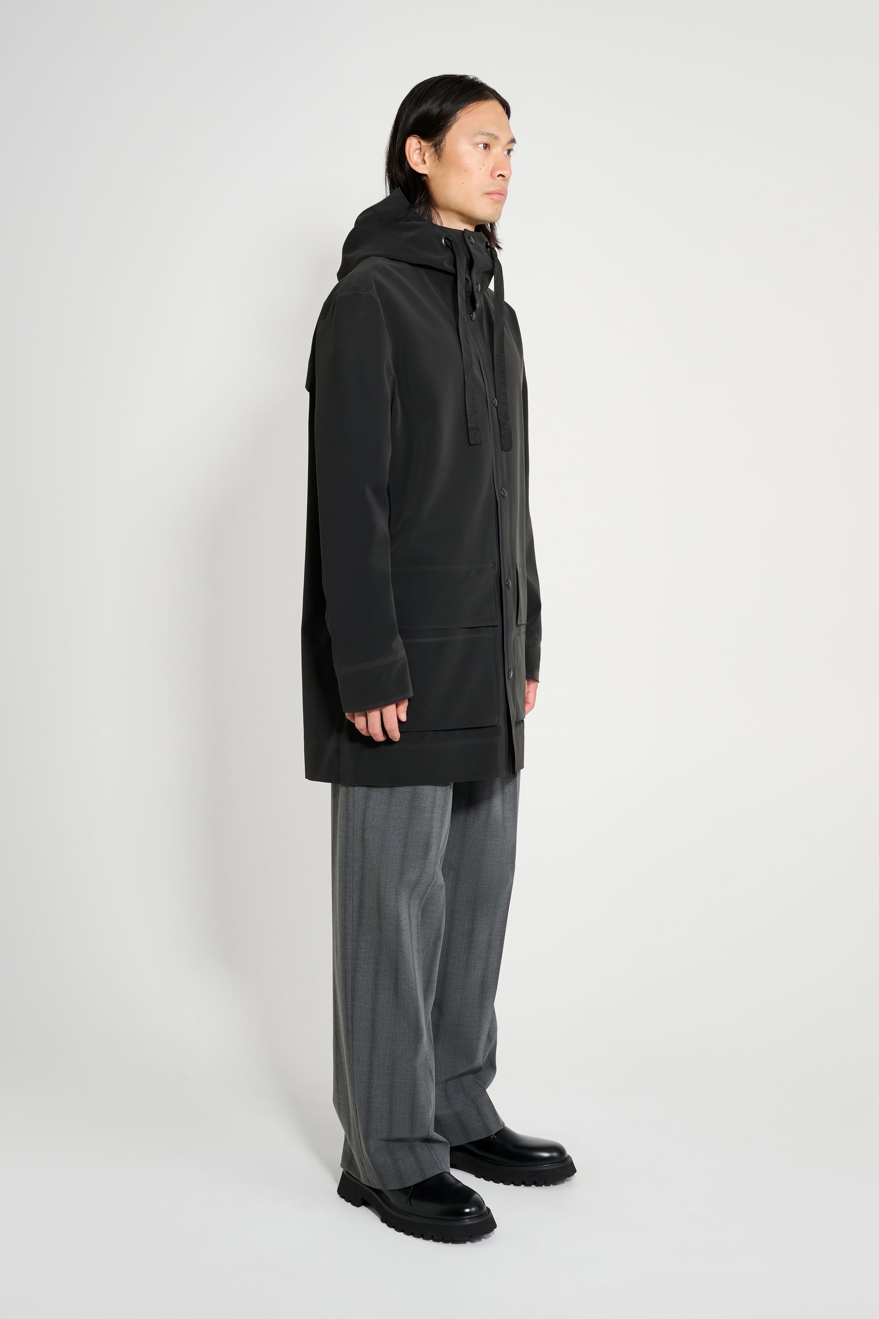 stutterheim stockholm 15 raincoat black men jackets raincoats