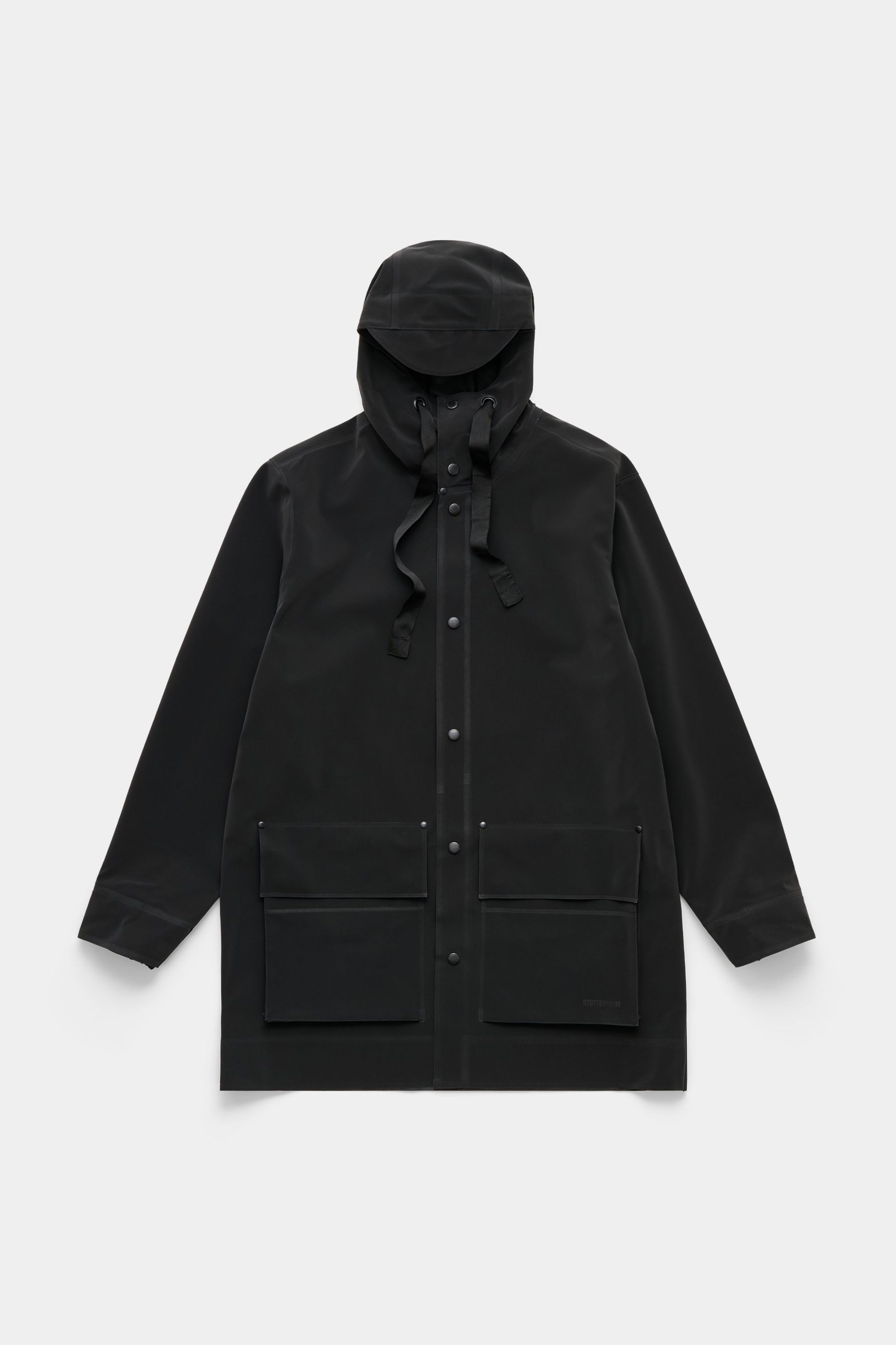 stutterheim stockholm 15 raincoat black men jackets raincoats