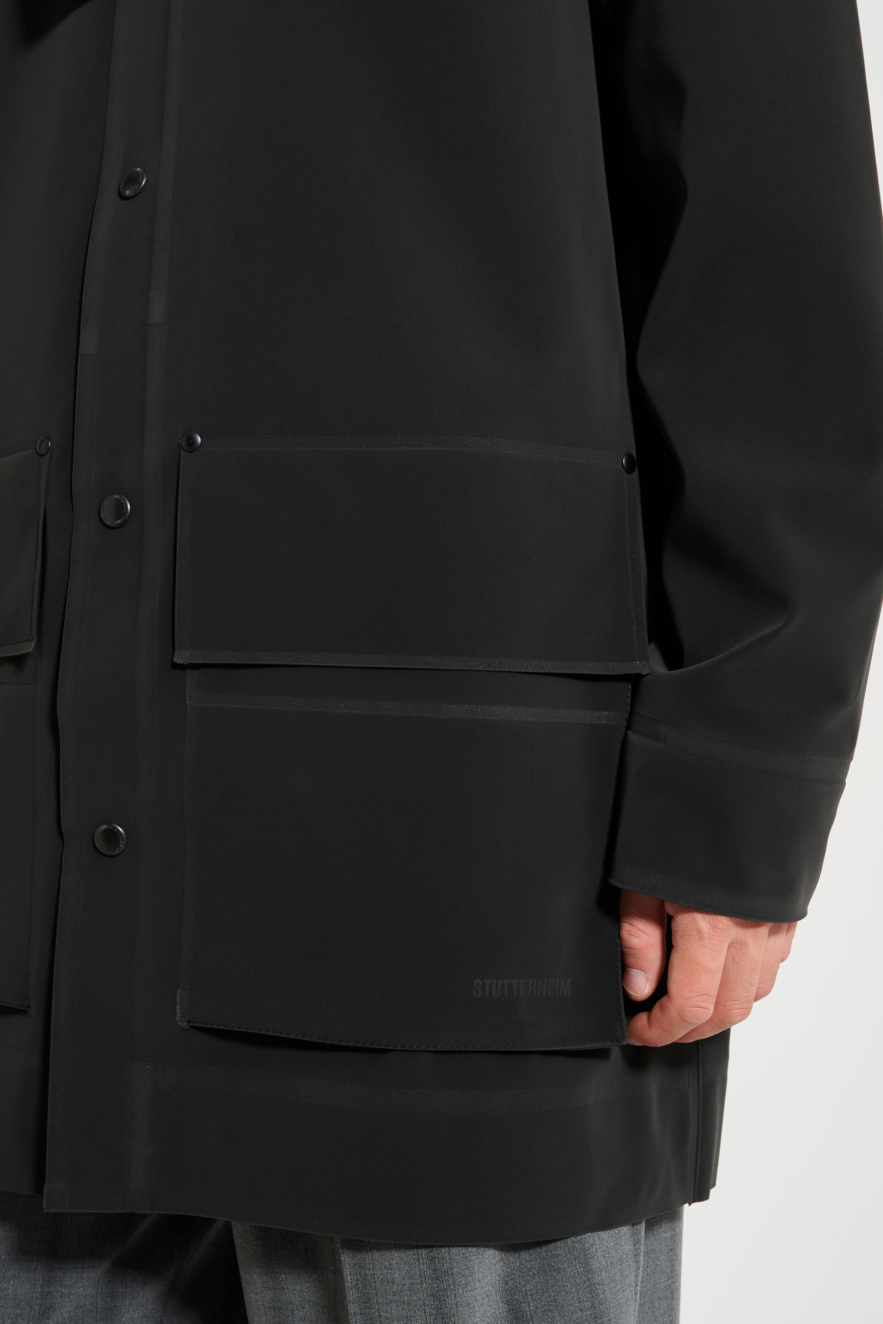 stutterheim stockholm 15 raincoat black men jackets raincoats