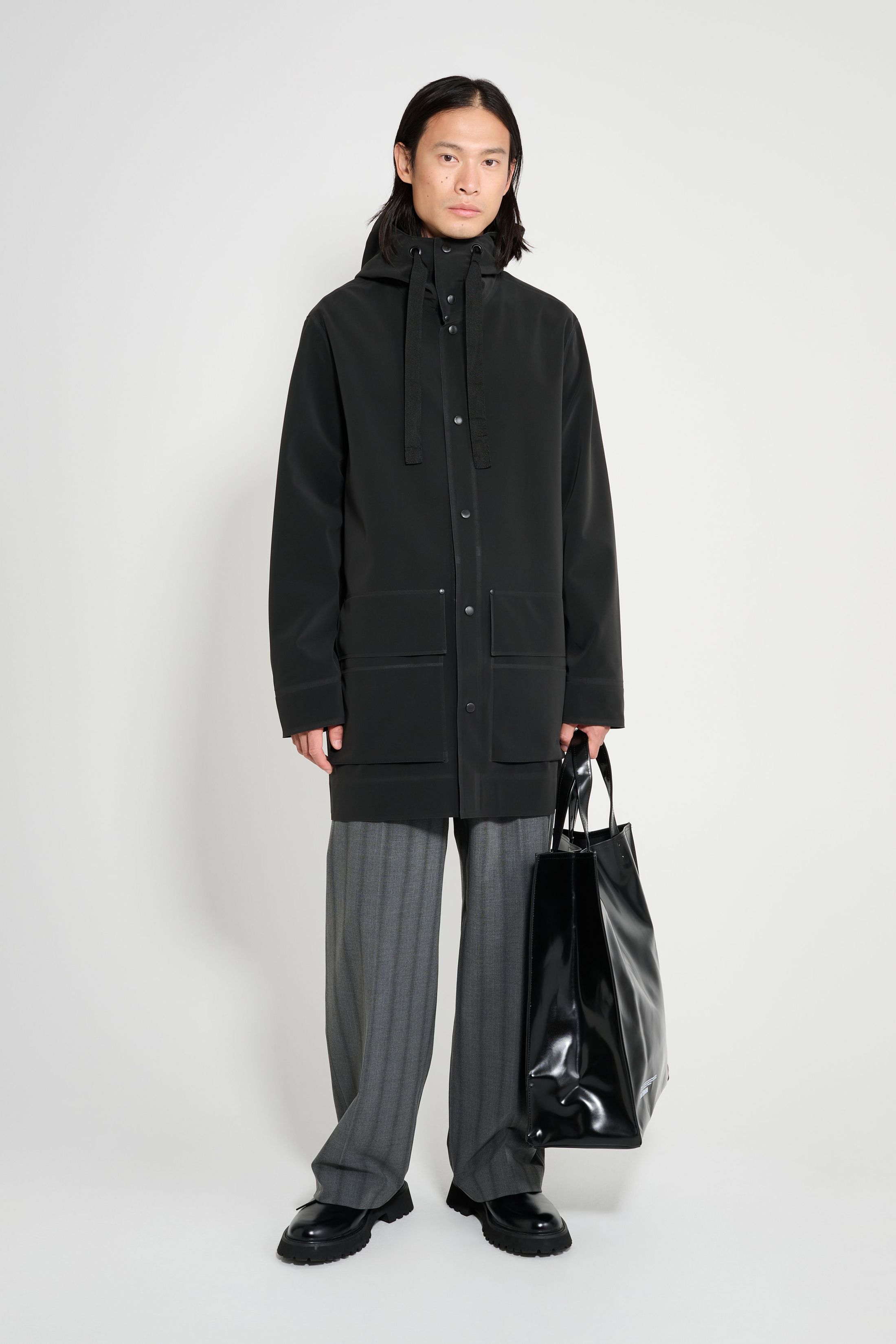 stutterheim stockholm 15 raincoat black men jackets raincoats