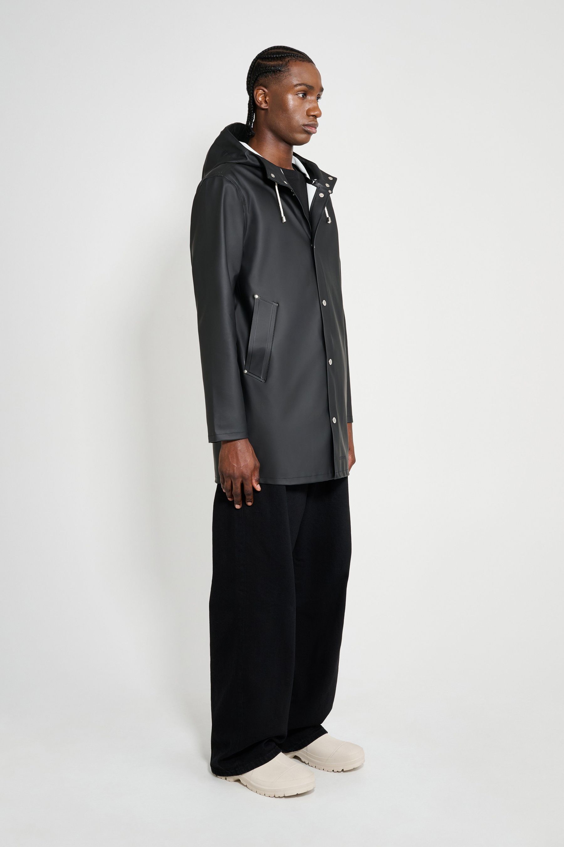 stutterheim stockholm original raincoat black men jackets raincoats