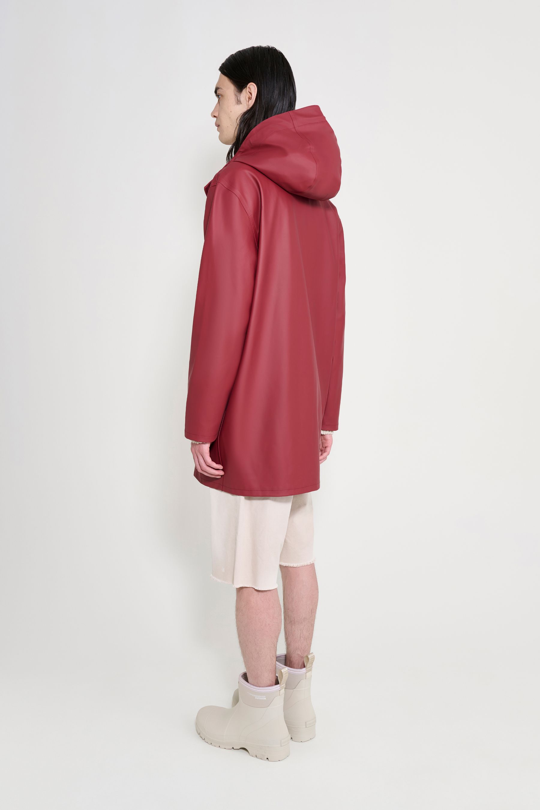 stutterheim stockholm original raincoat burgundy men jackets