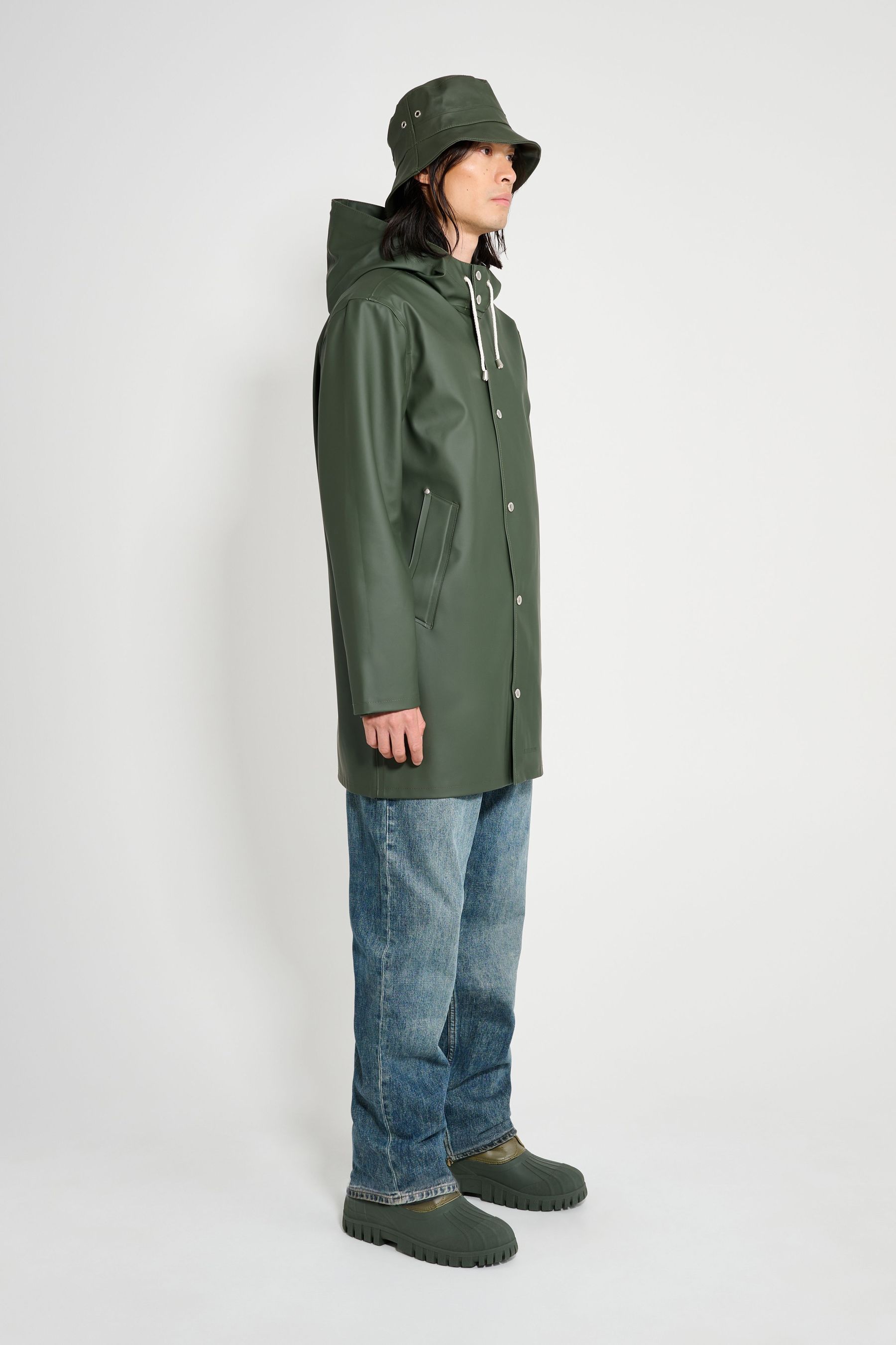 stutterheim stockholm original raincoat green men jackets raincoats