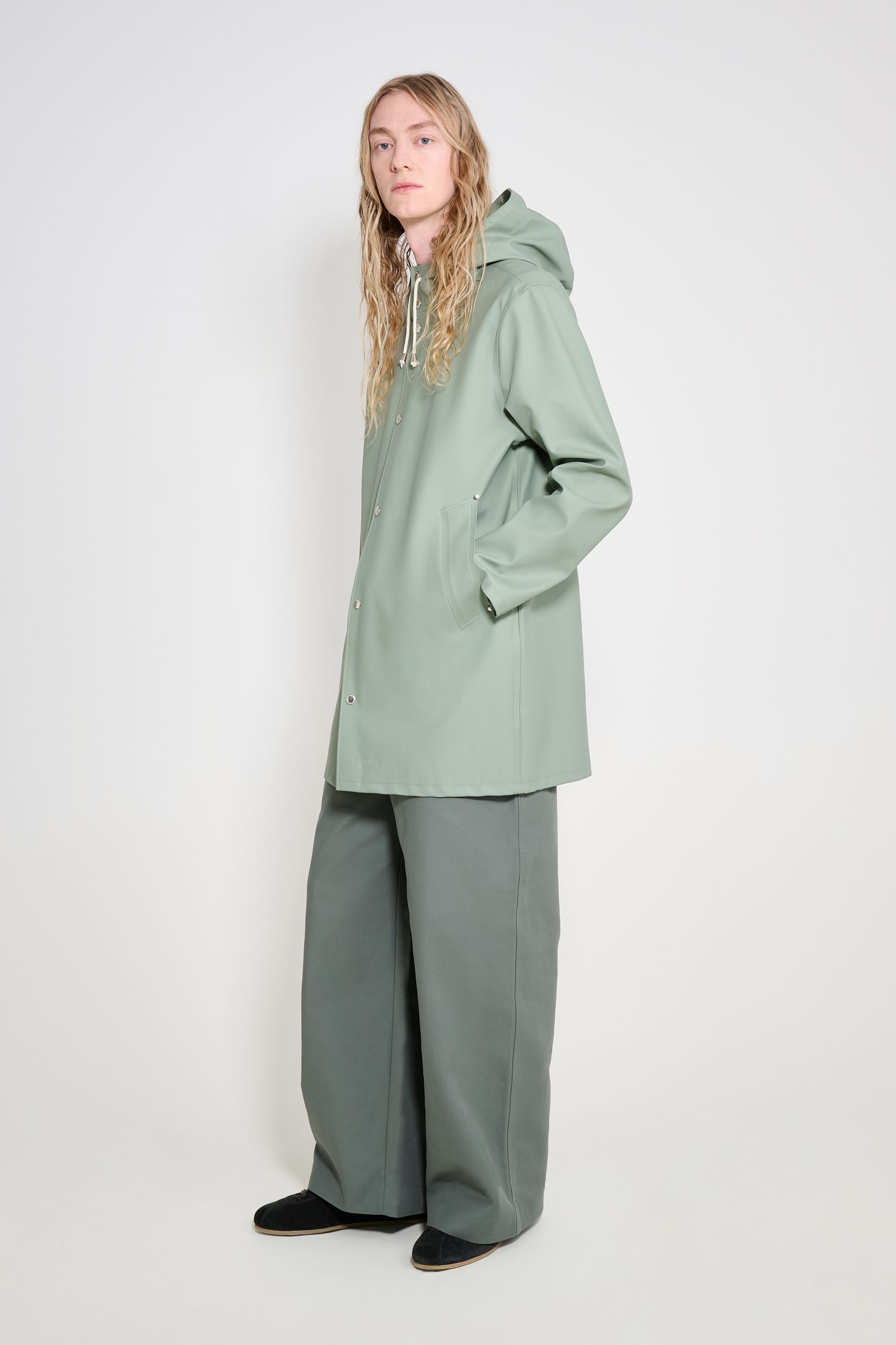 stutterheim stockholm original raincoat khaki green men jackets