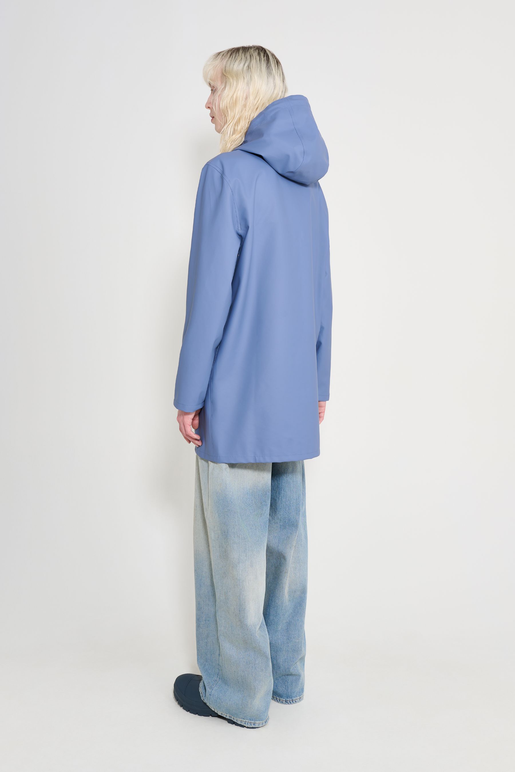 stutterheim stockholm lightweight raincoat ash blue men jackets raincoats