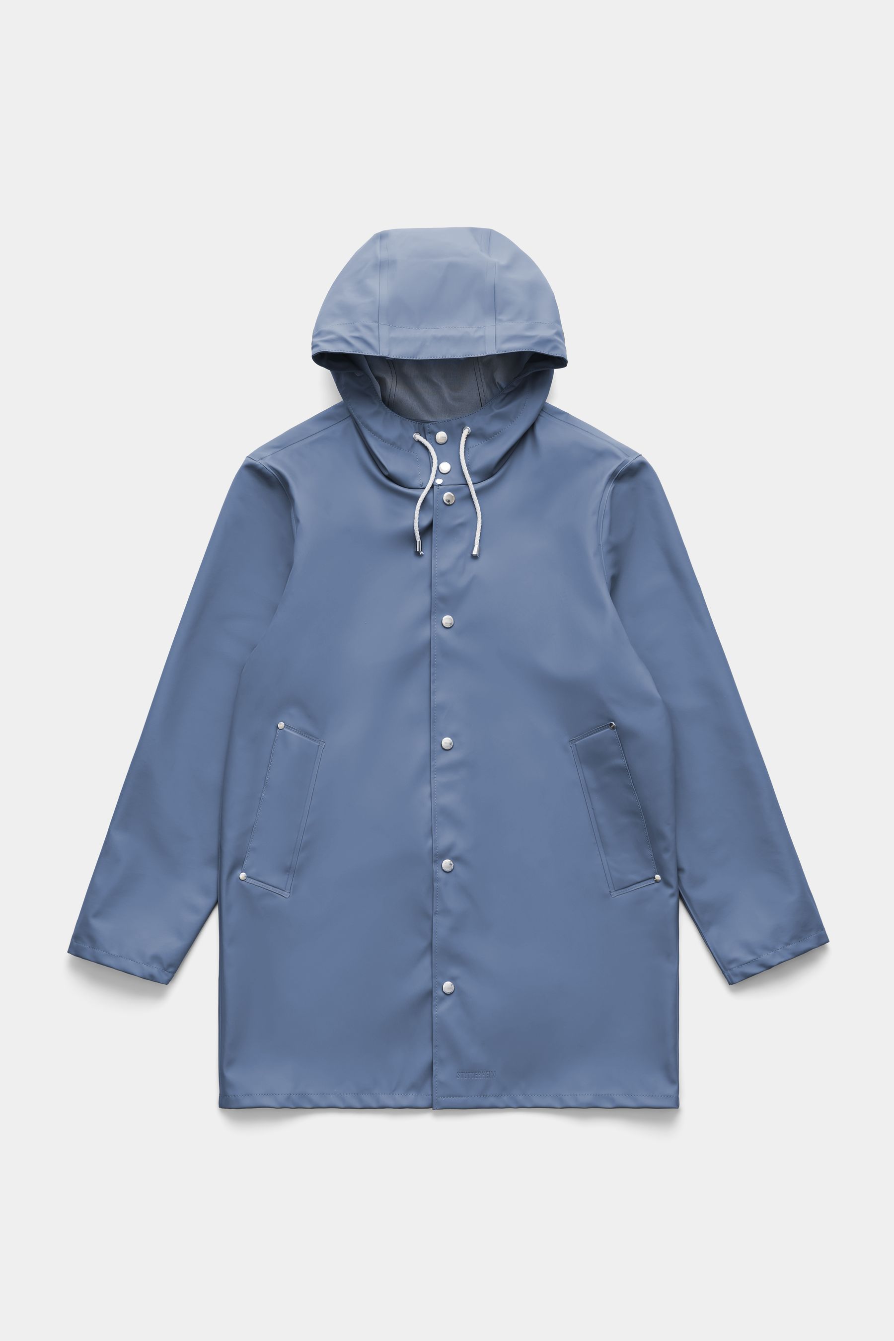 stutterheim stockholm lightweight raincoat ash blue men jackets raincoats