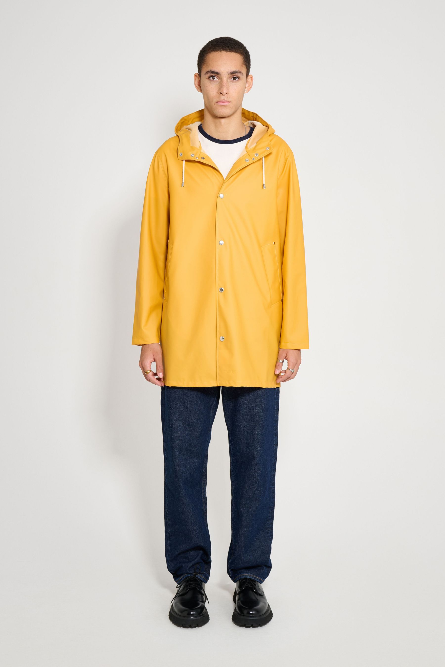 stutterheim stockholm lightweight raincoat warm honey men jackets raincoats