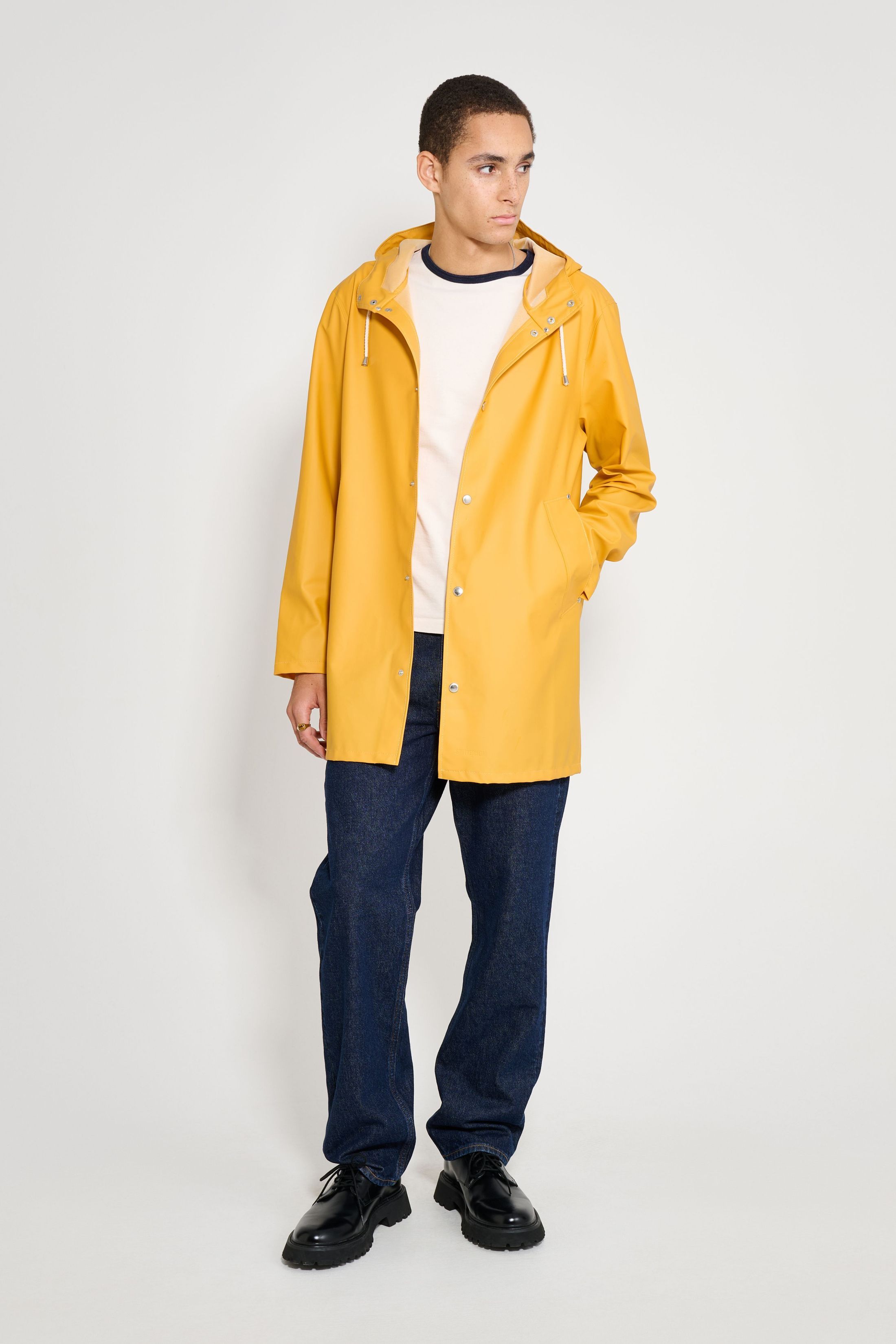 stutterheim stockholm lightweight raincoat warm honey men jackets raincoats