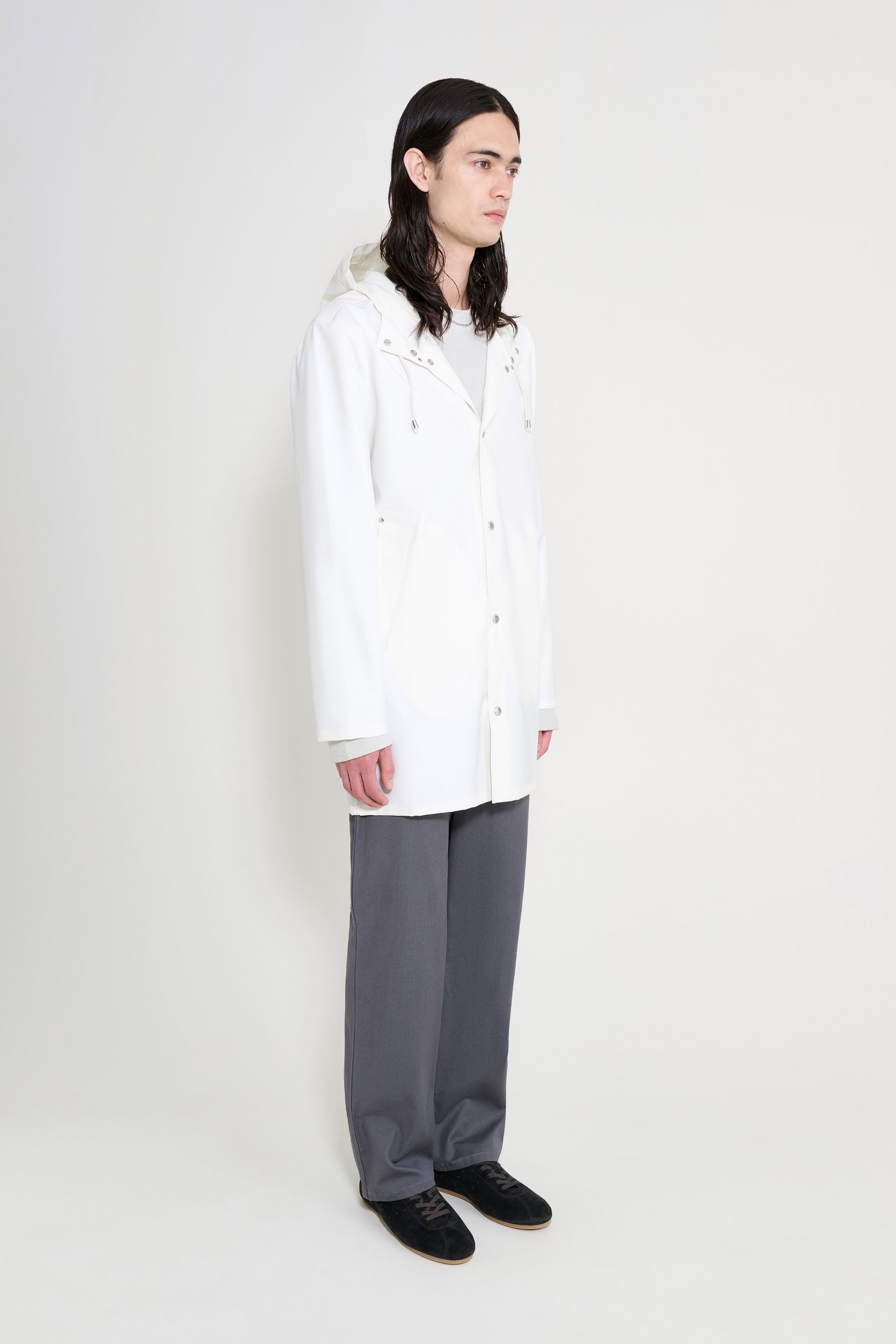 stutterheim stockholm lightweight raincoat white men jackets raincoats
