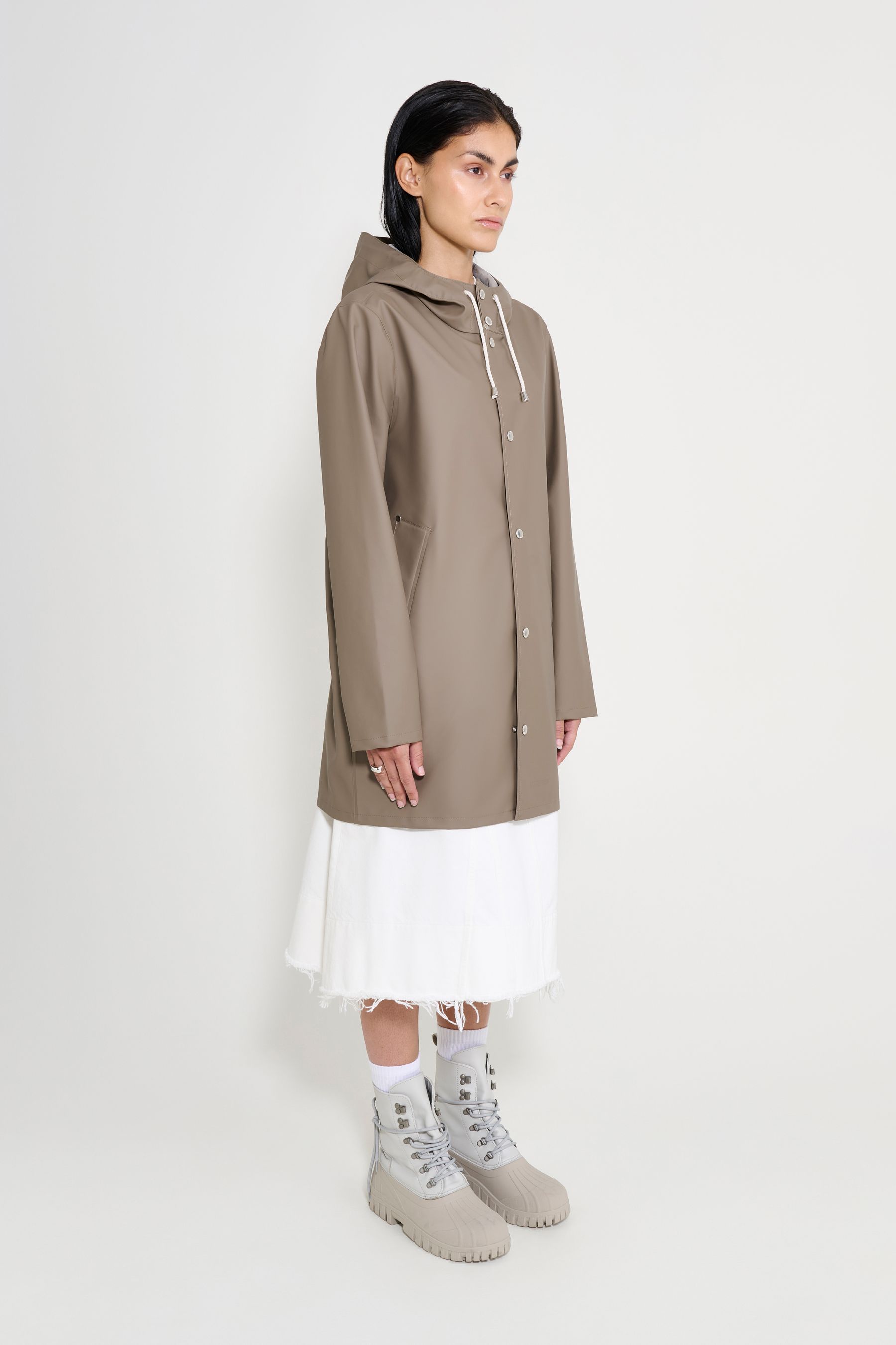 stutterheim stockholm lightweight raincoat mole women jackets raincoats