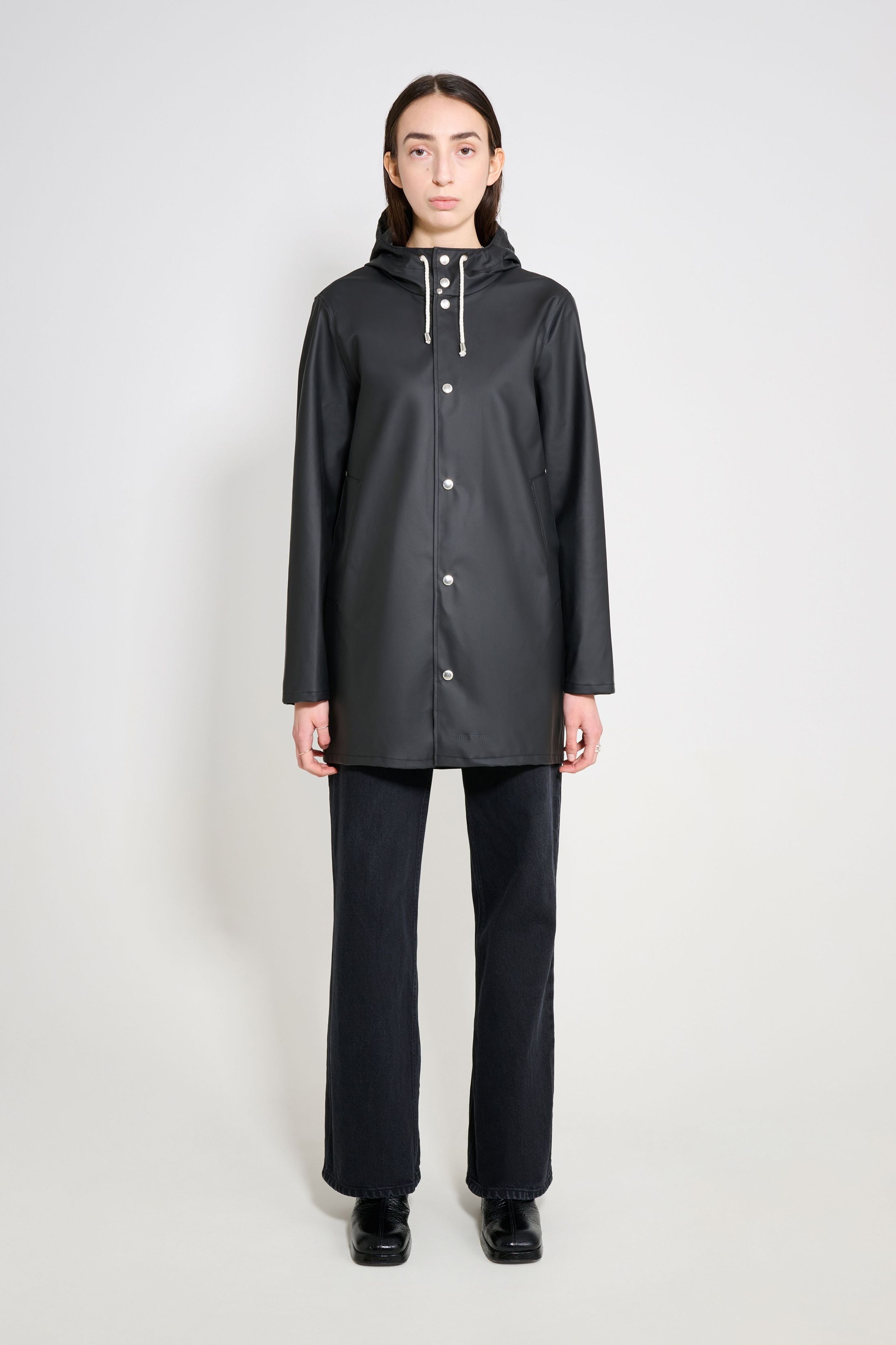stutterheim stockholm lightweight raincoat black women jackets raincoats