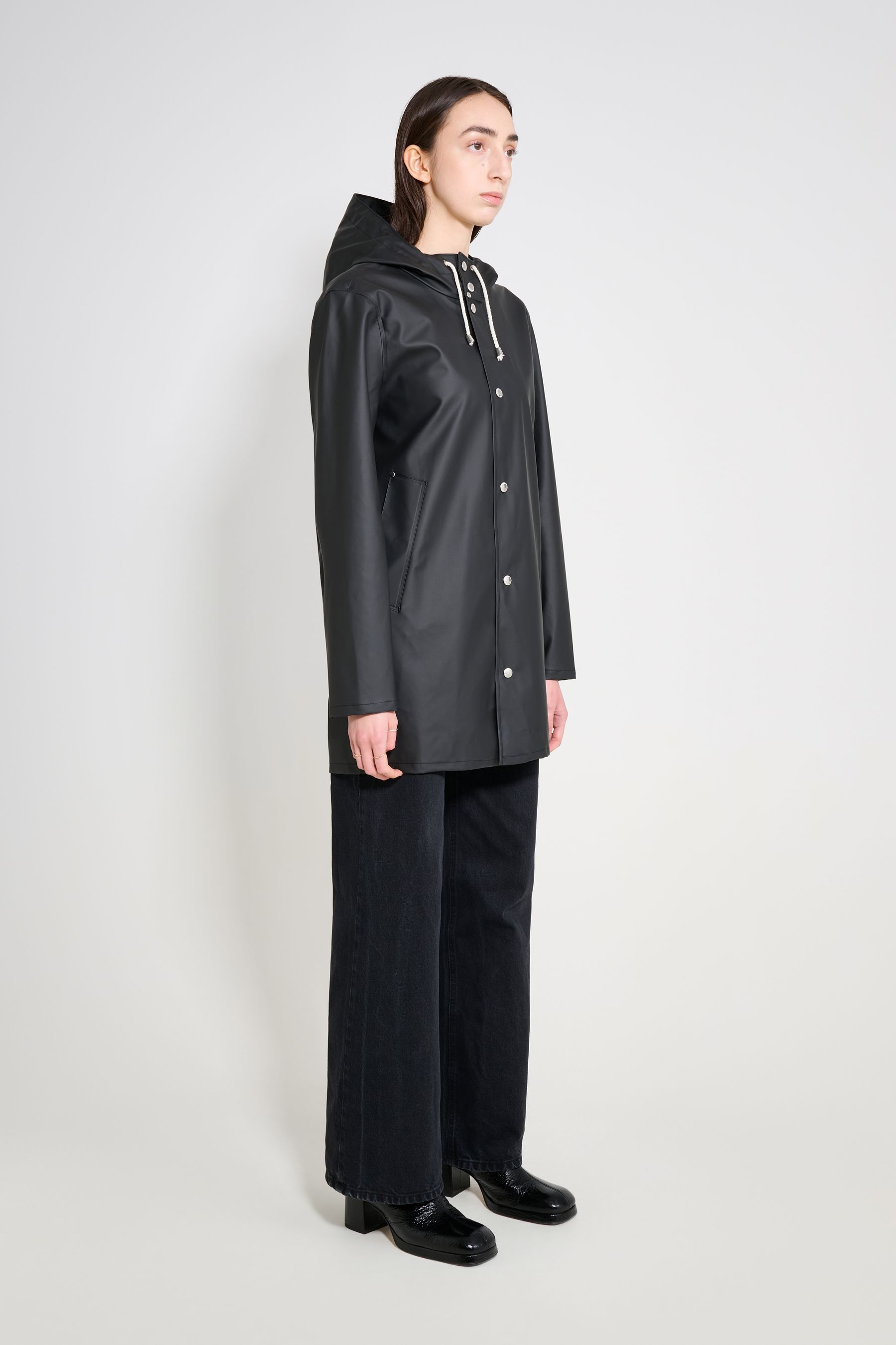 stutterheim stockholm lightweight raincoat black women jackets raincoats