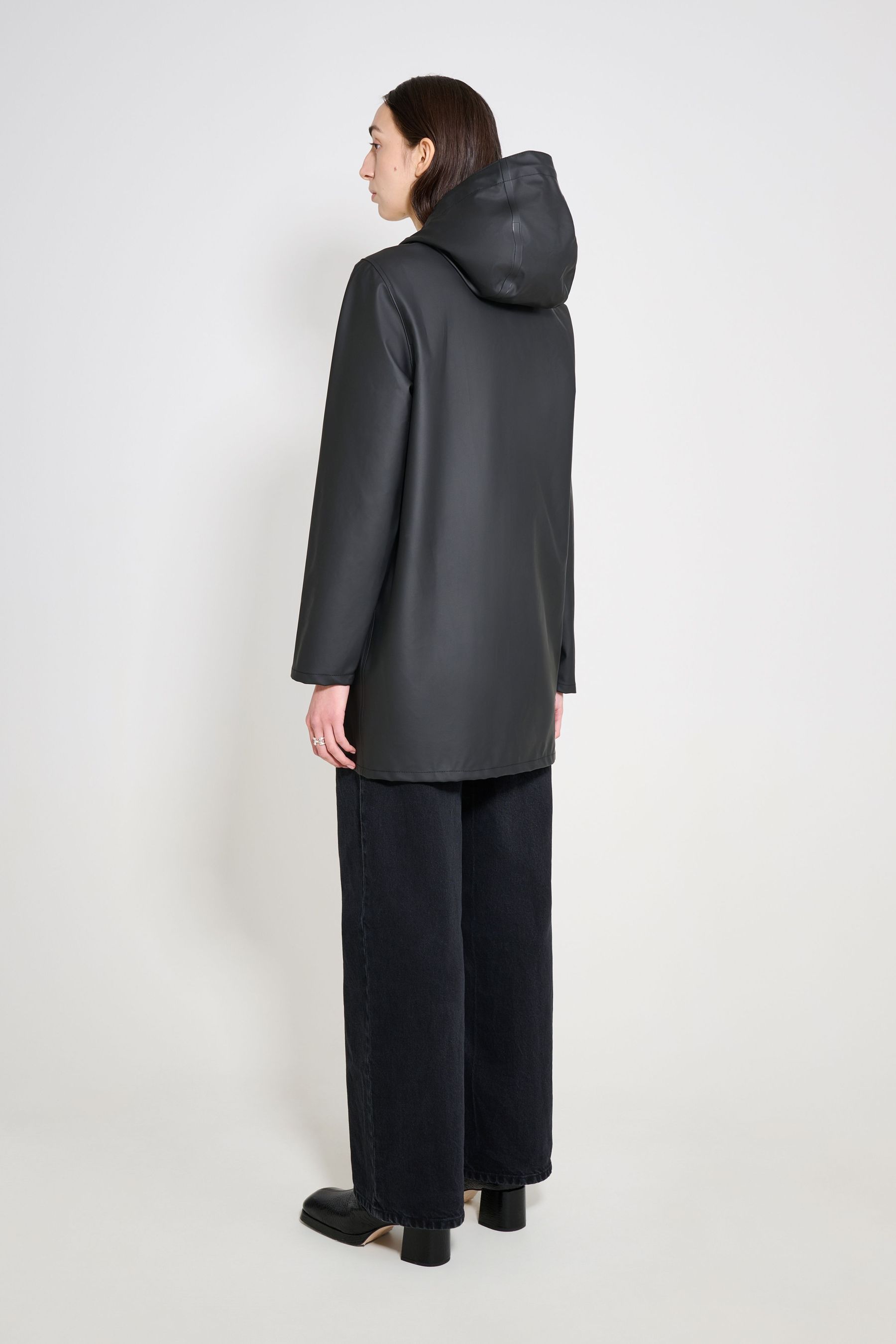 stutterheim stockholm lightweight raincoat black women jackets raincoats