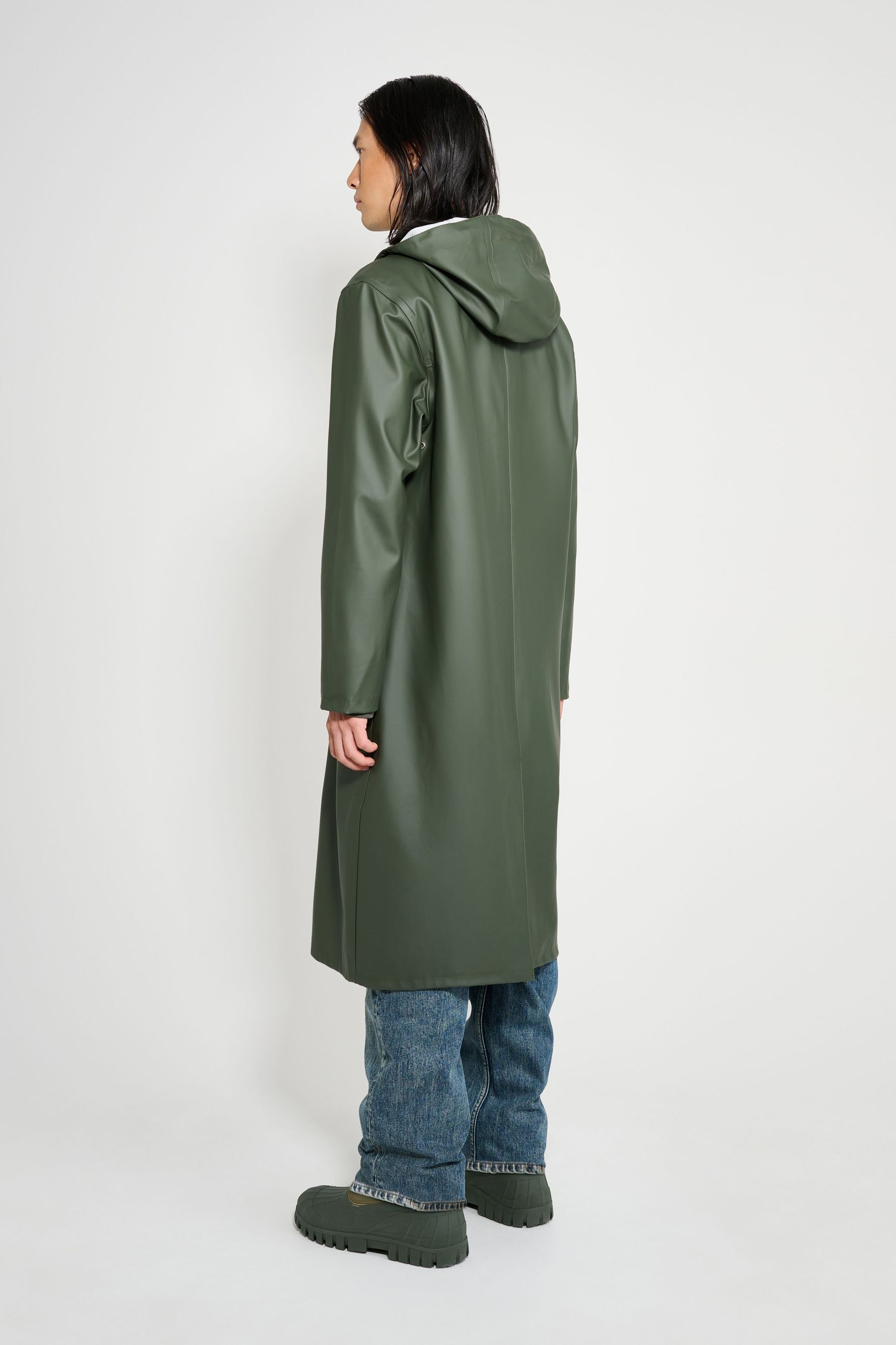 stutterheim stockholm long raincoat green men jackets raincoats