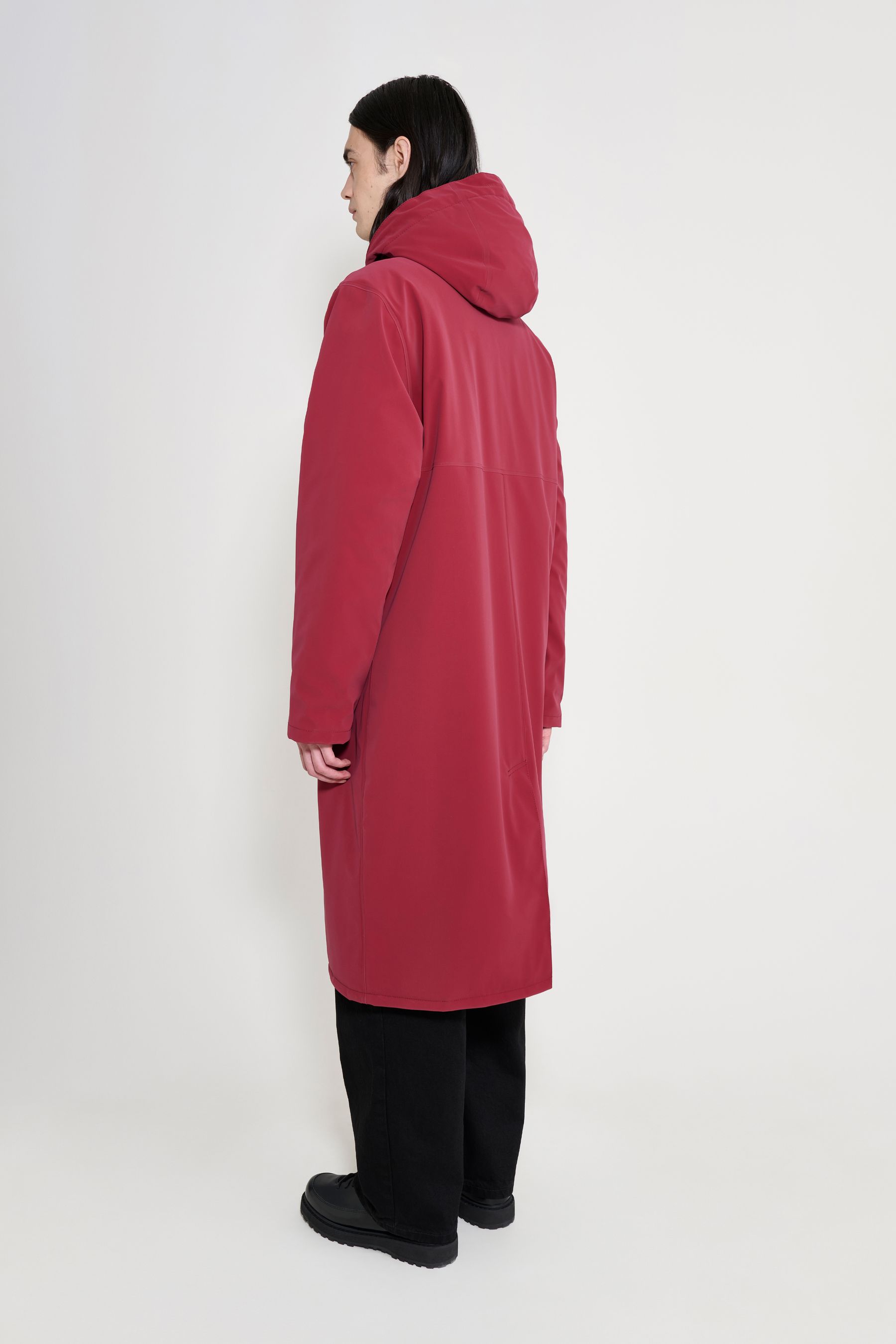 stutterheim stockholm long winter coat burgundy men jackets winter-coats