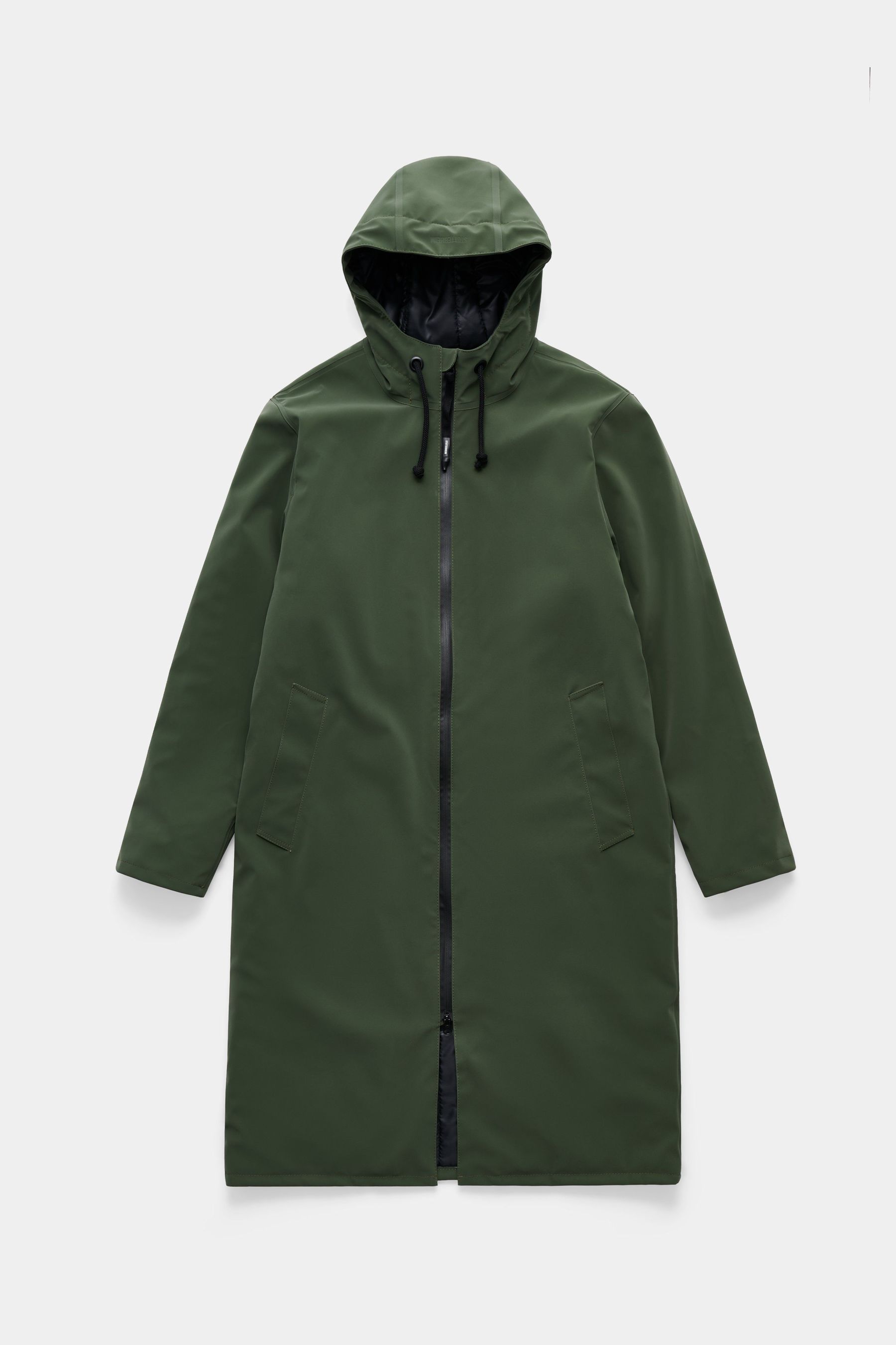 stutterheim stockholm long matte winter coat green men jackets winter-coats