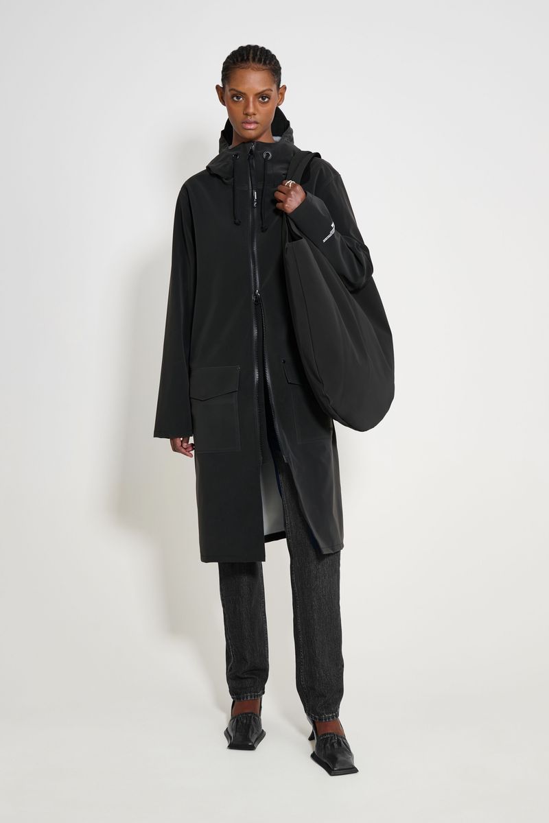 Stutterheim Stockholm Long Patch Raincoat