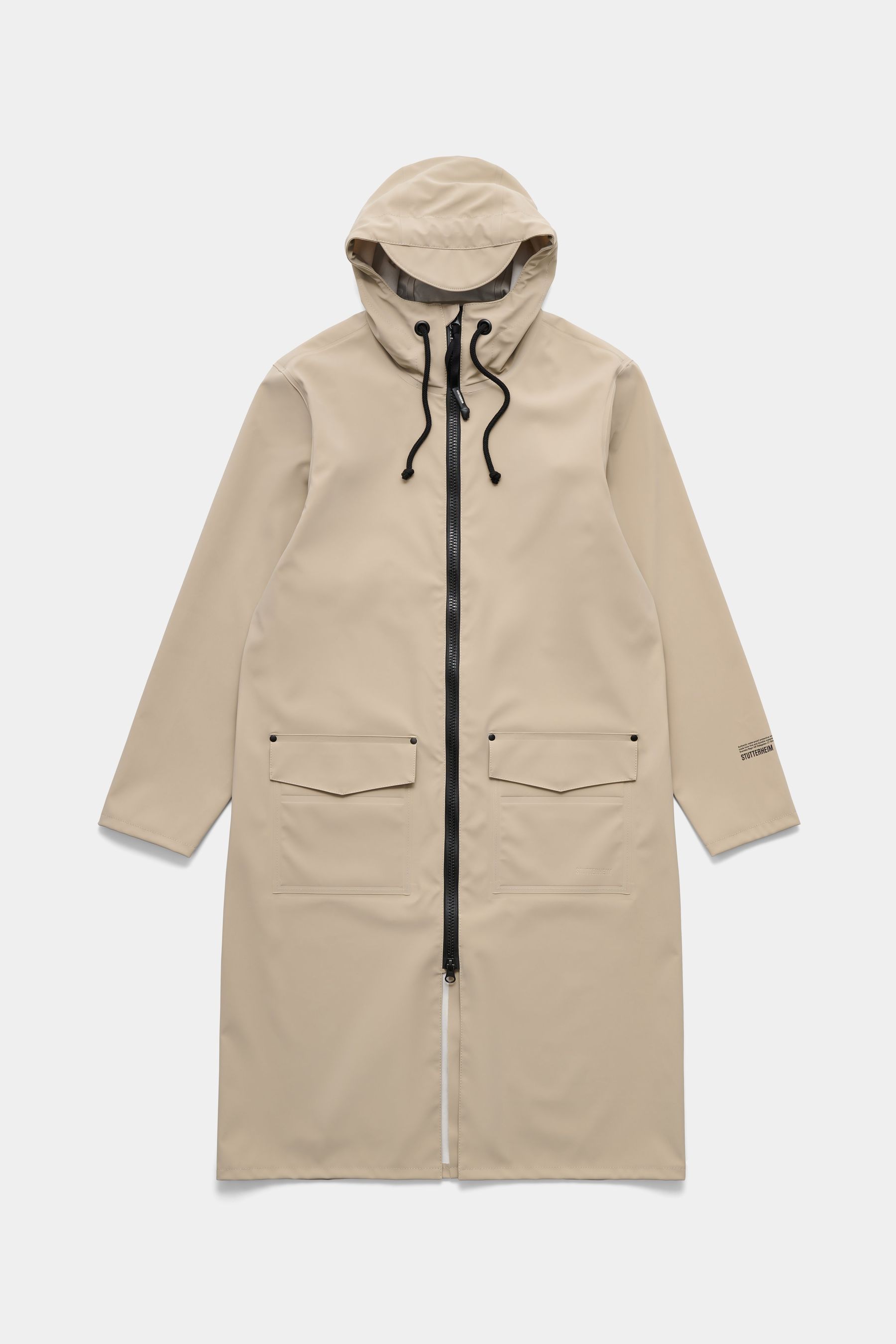 stutterheim stockholm long patch raincoat potato men jackets long-raincoats
