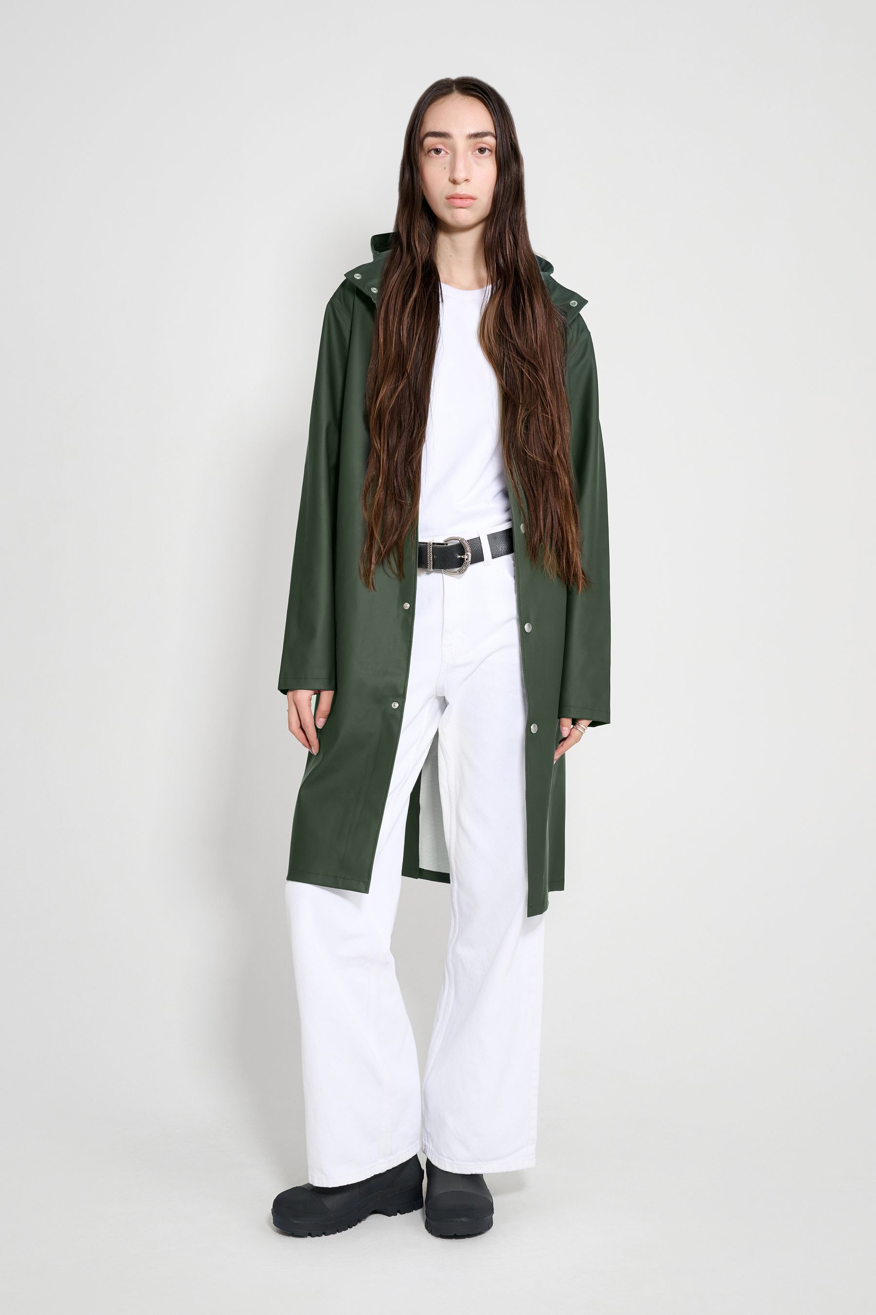 stutterheim stockholm long raincoat green women jackets raincoats