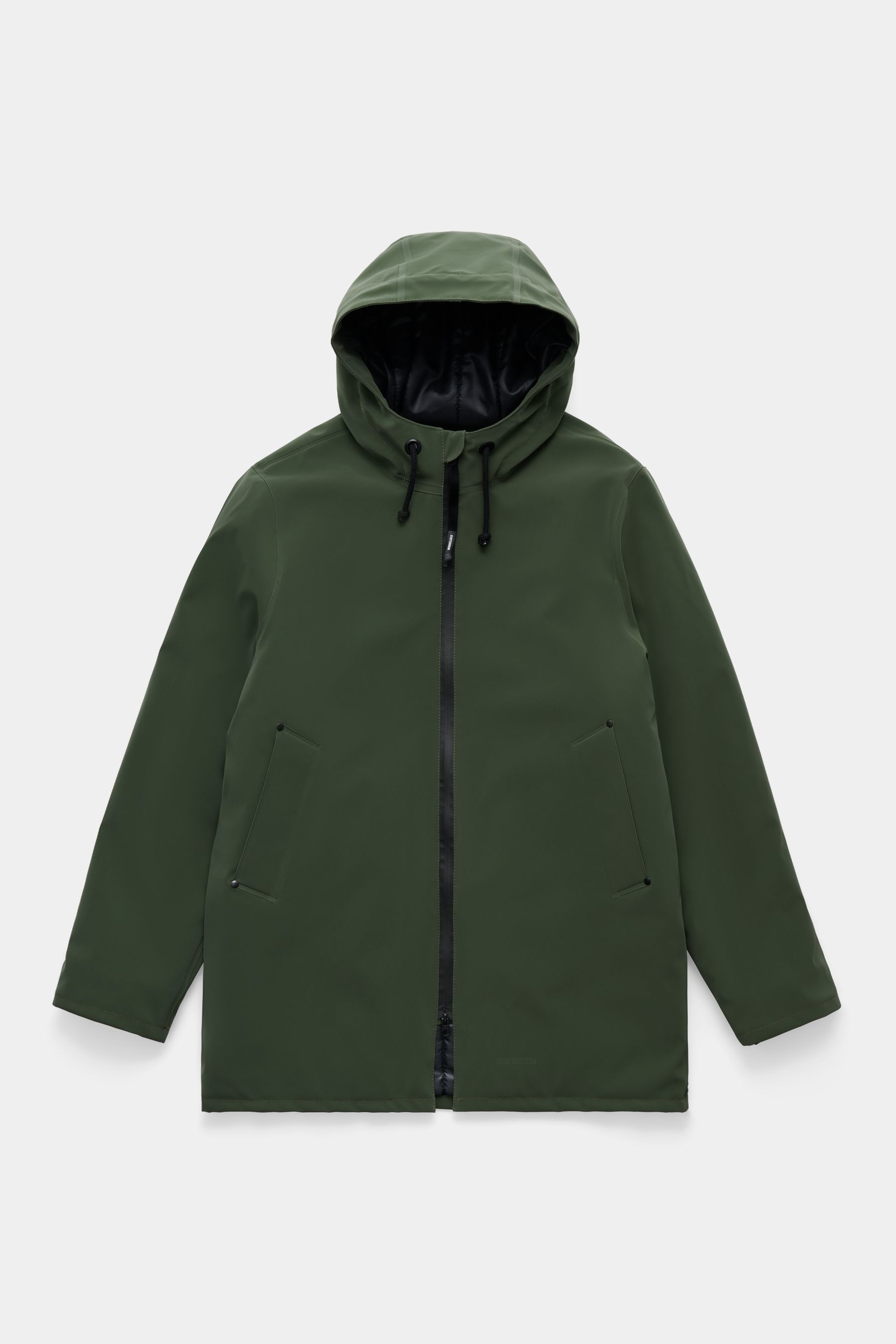 stutterheim stockholm matte winter coat green men jackets winter-coats