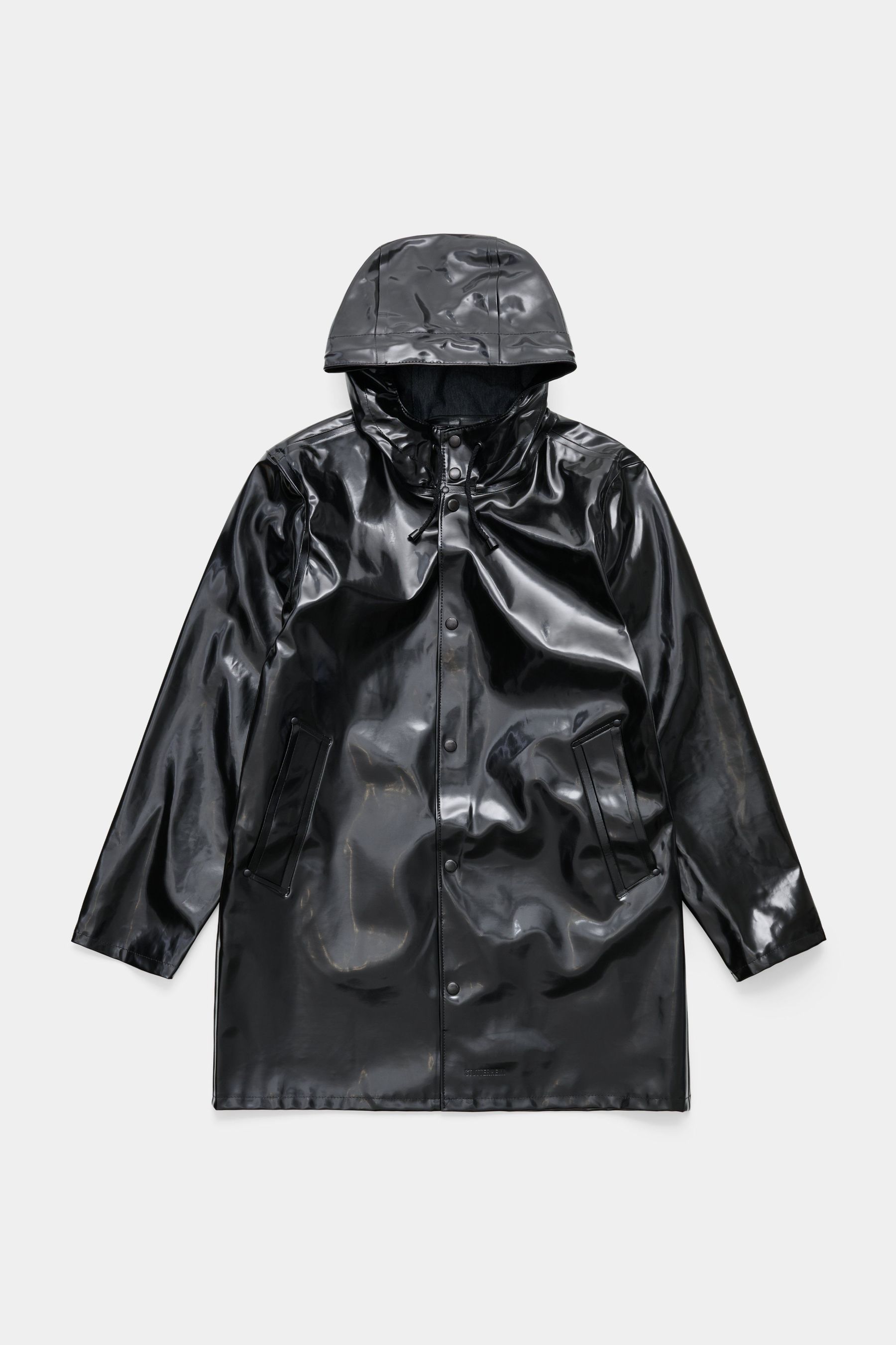 stutterheim stockholm opal raincoat black men jackets raincoats