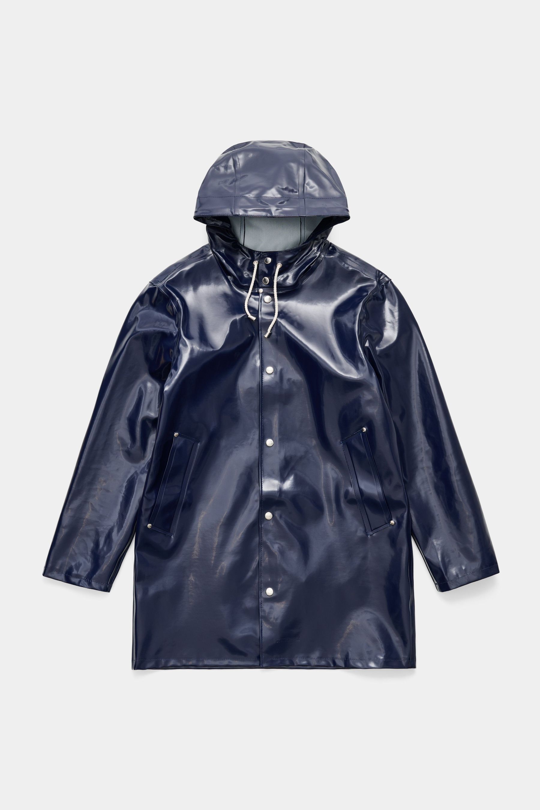 stutterheim stockholm opal raincoat navy men jackets raincoats