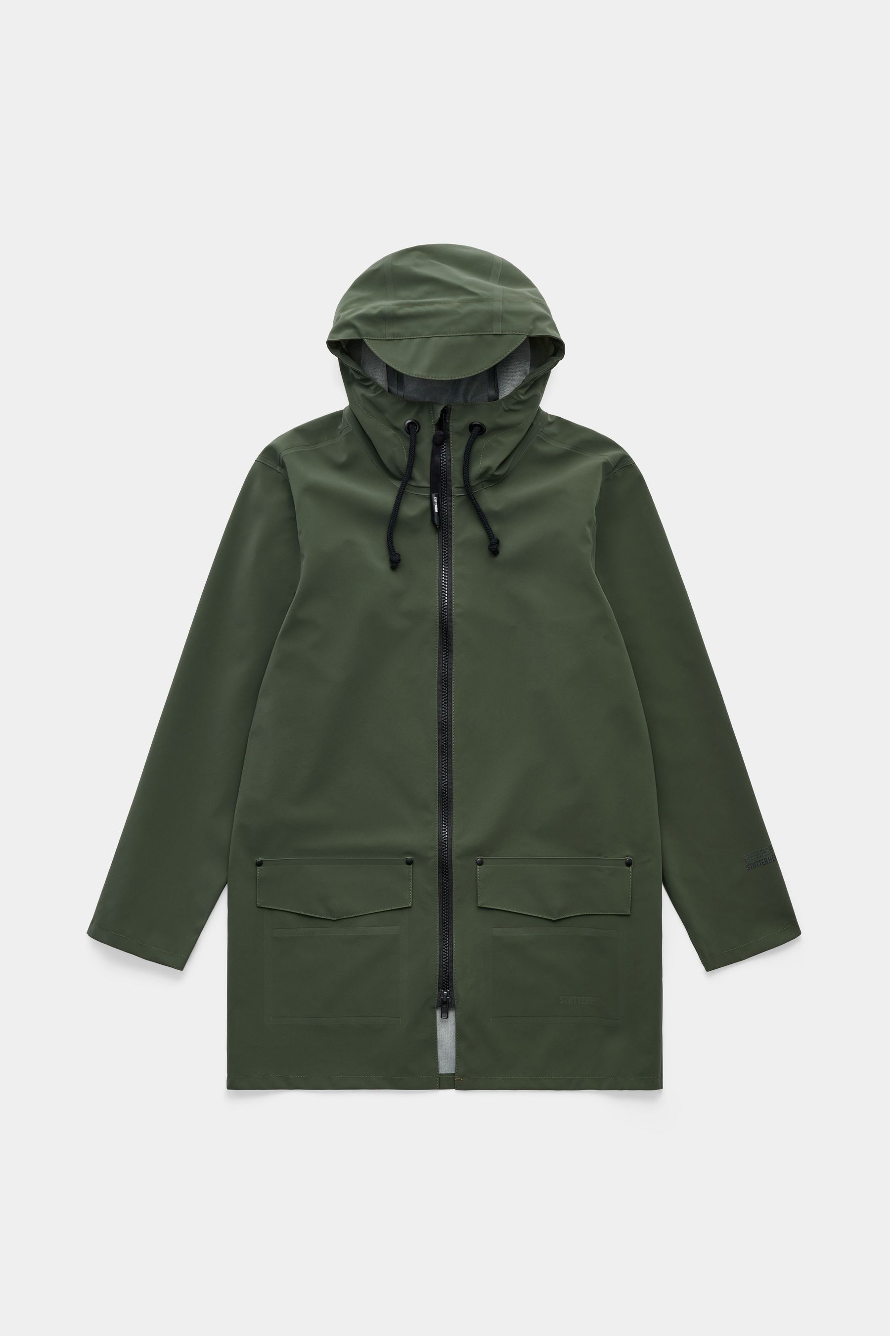 stutterheim stockholm patch raincoat green men jackets raincoats