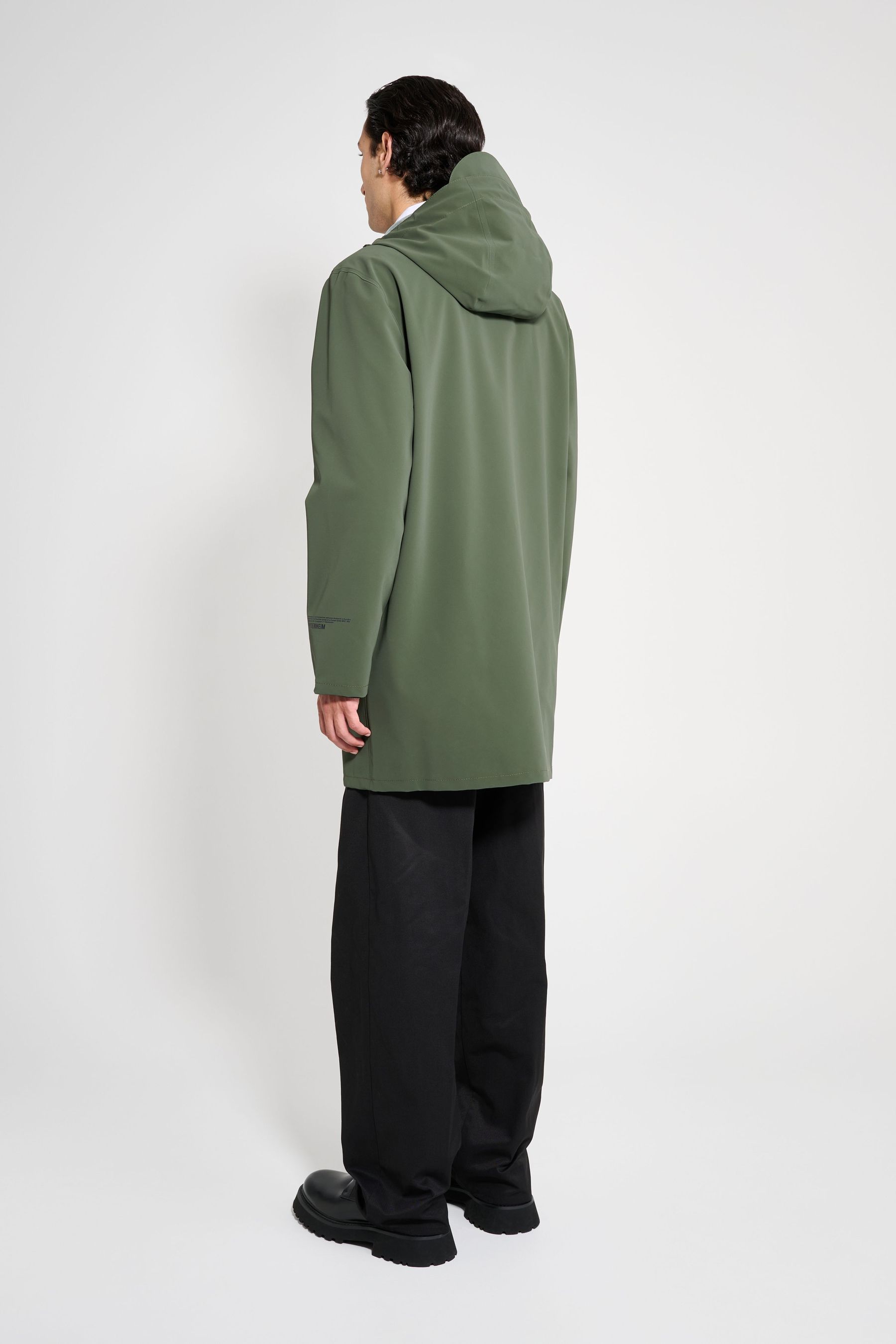 stutterheim stockholm patch raincoat green men jackets raincoats