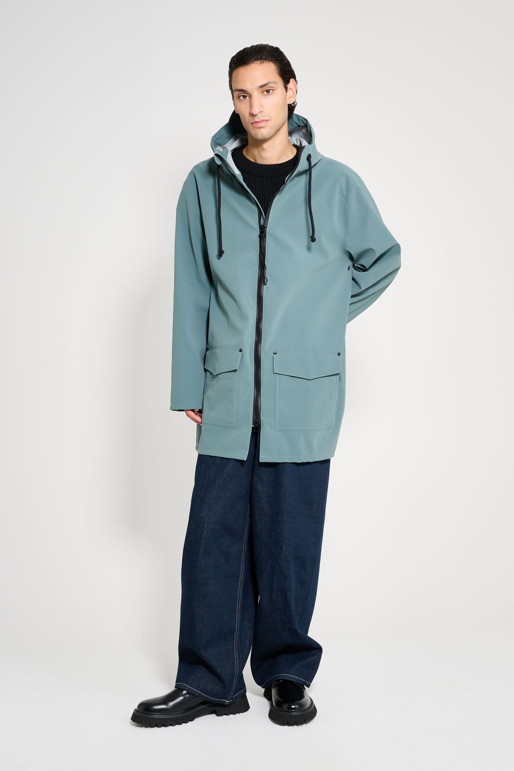 stutterheim stockholm patch raincoat moon rock men jackets raincoats