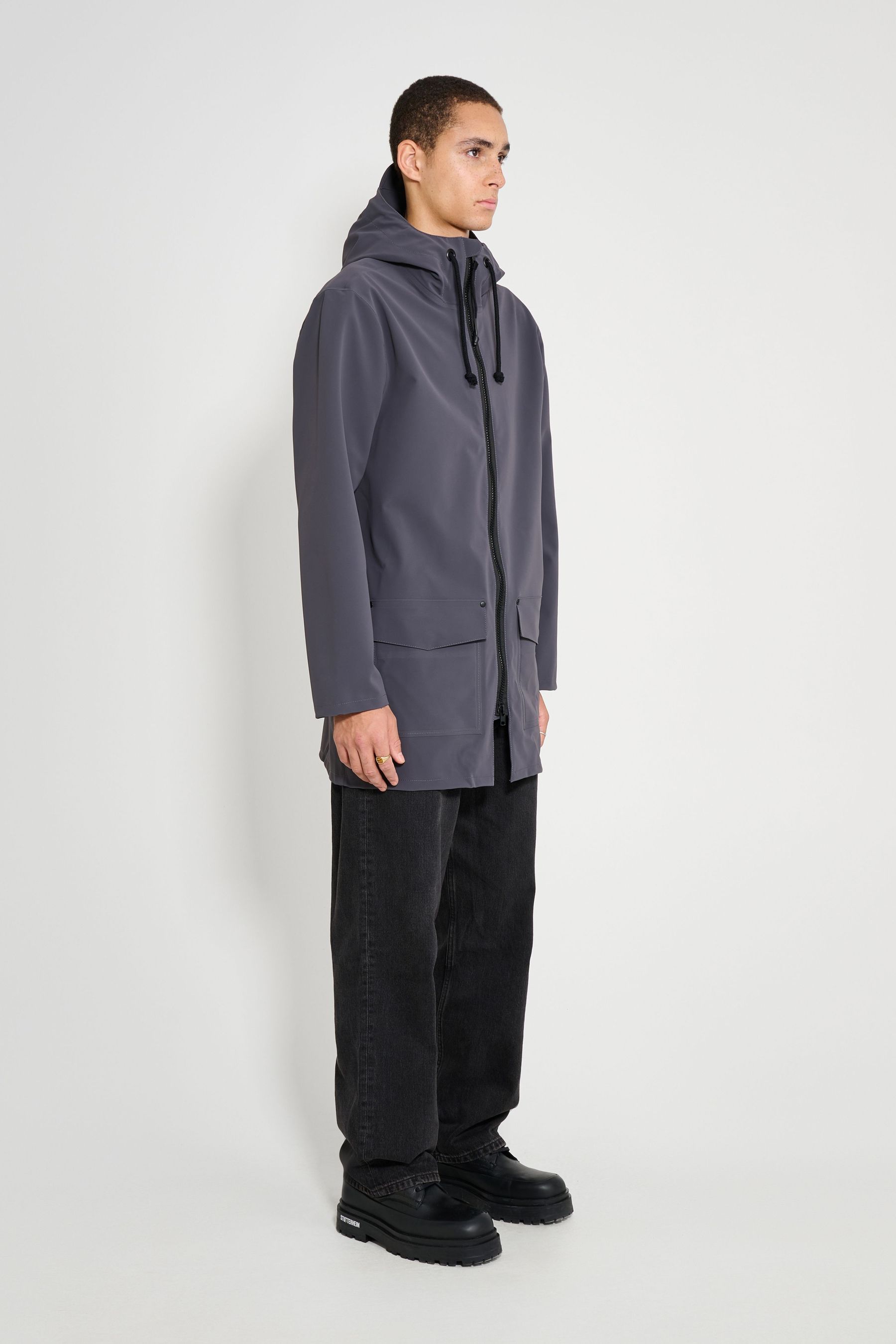 stutterheim stockholm patch raincoat mystic blue men jackets raincoats