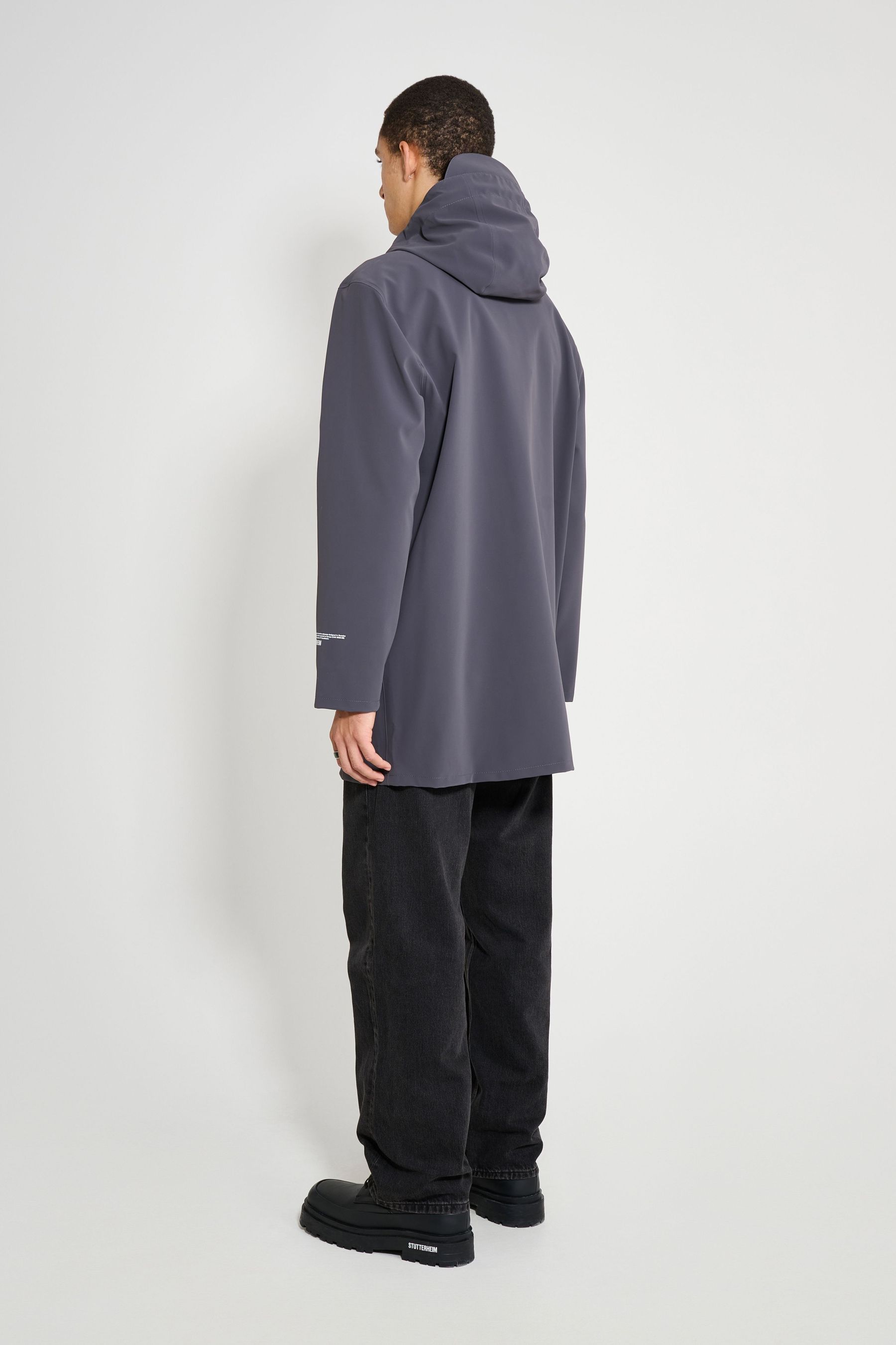 stutterheim stockholm patch raincoat mystic blue men jackets raincoats
