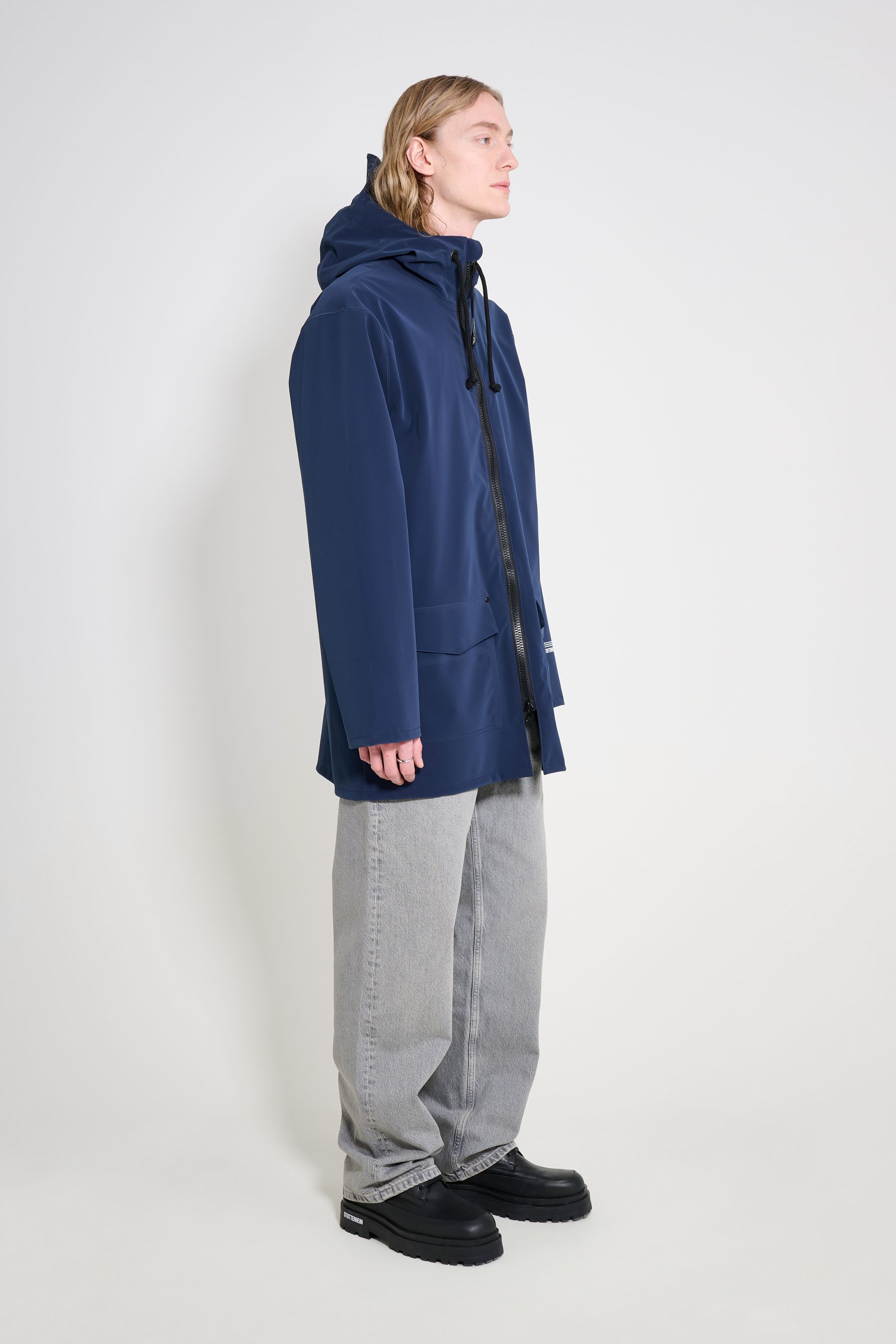 stutterheim stockholm patch raincoat navy men jackets raincoats