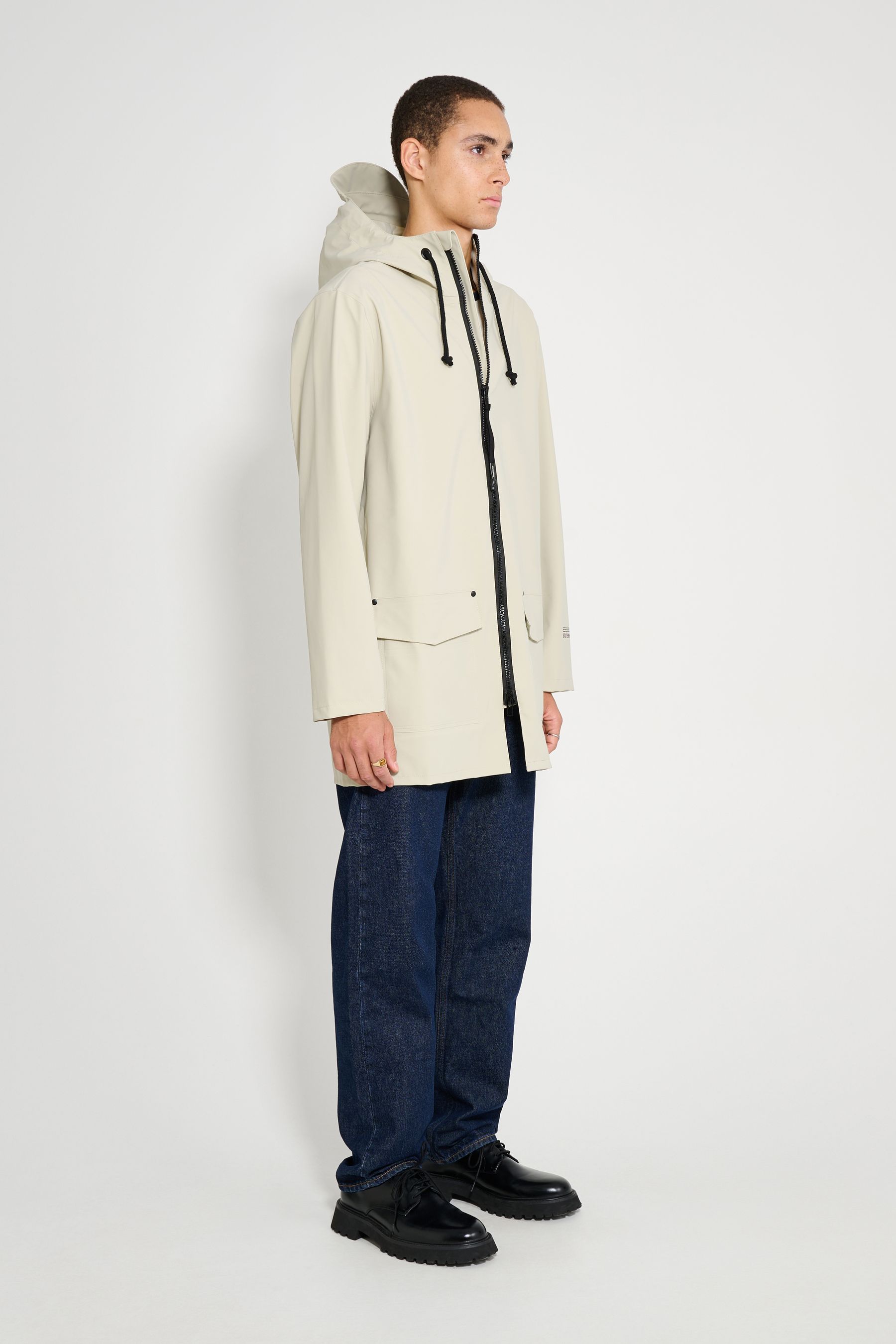 stutterheim stockholm patch raincoat pelican men jackets raincoats