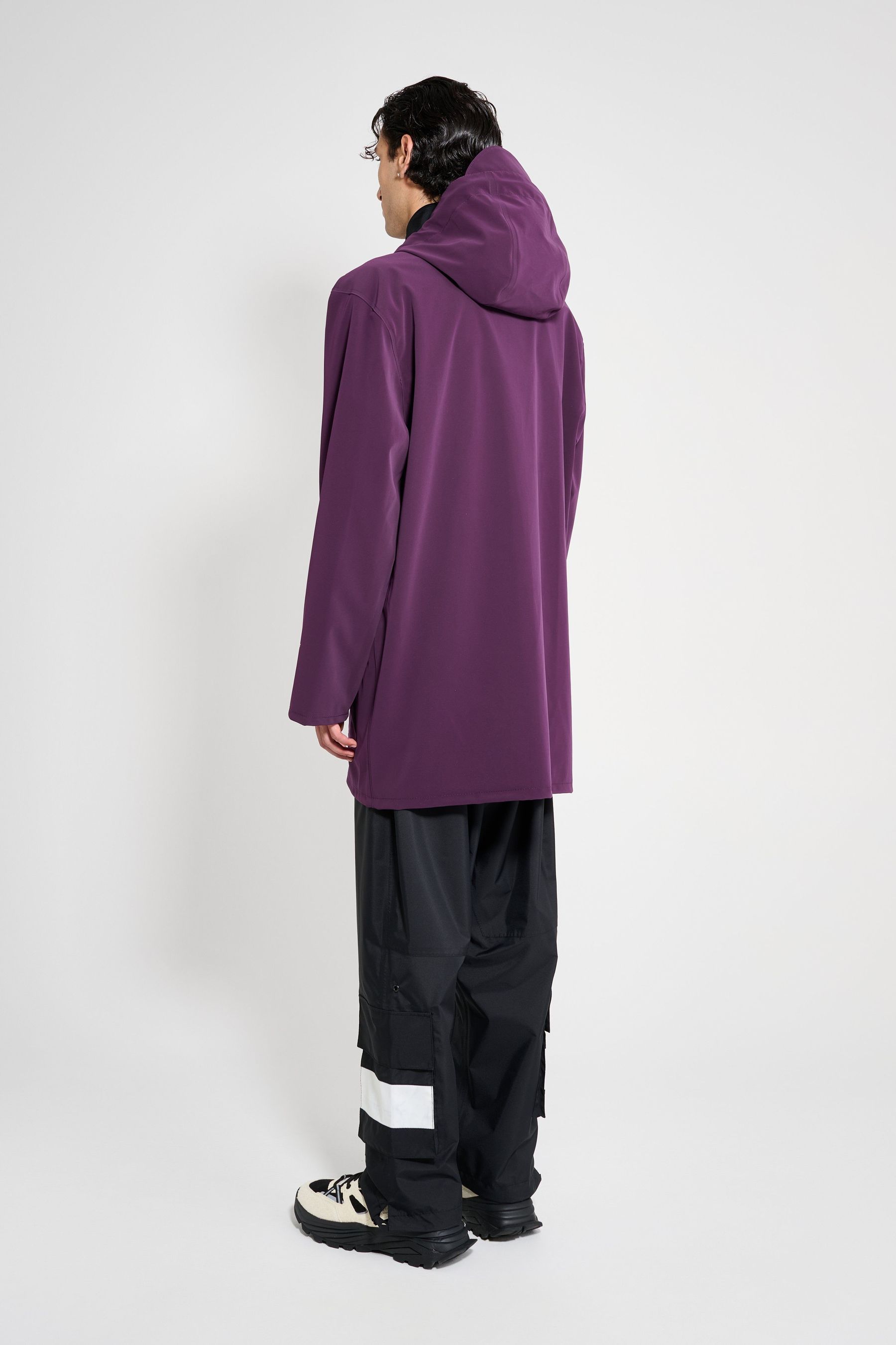 stutterheim stockholm patch raincoat purple haze men jackets raincoats