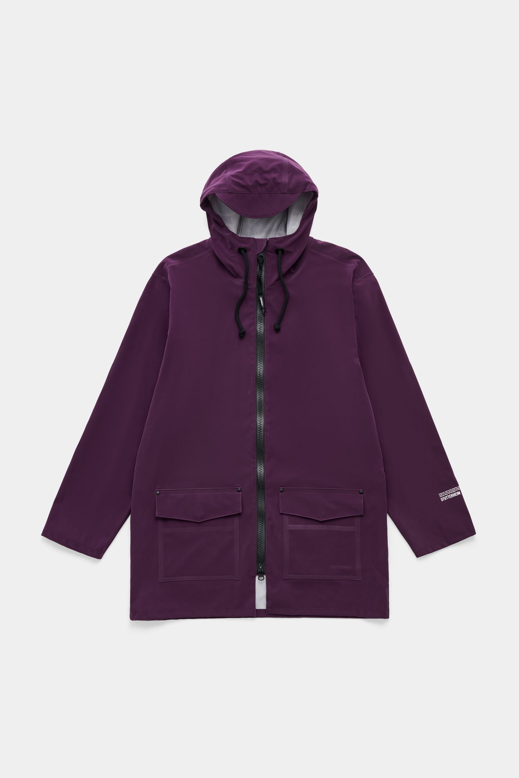 stutterheim stockholm patch raincoat purple haze men jackets raincoats