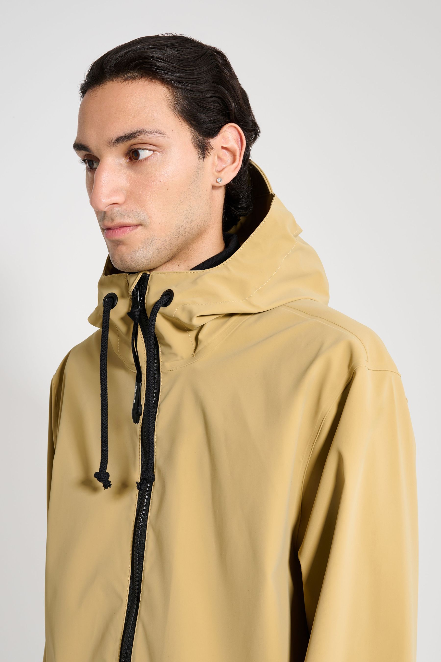 stutterheim stockholm patch raincoat sand men jackets raincoats