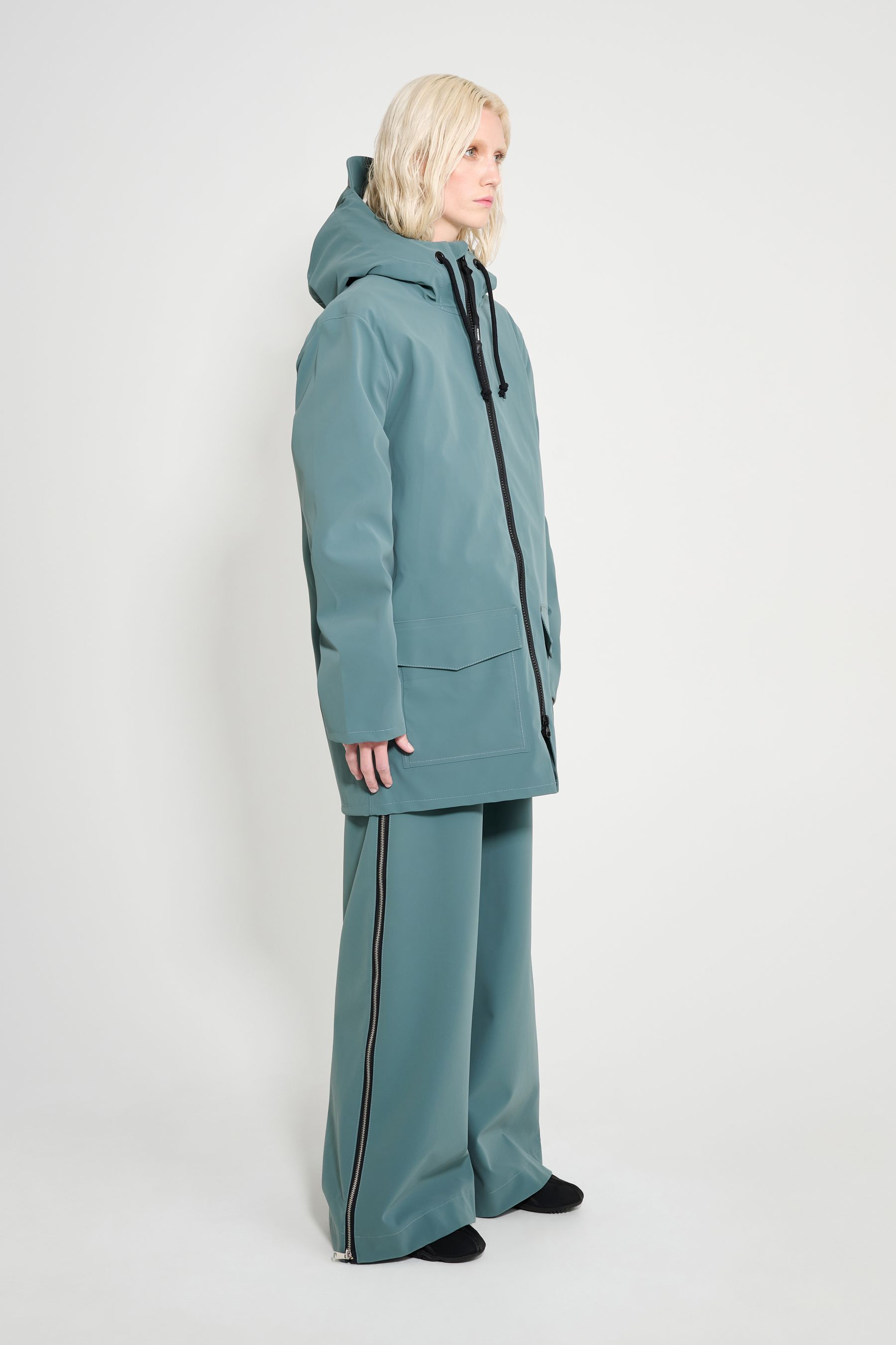 stutterheim stockholm patch raincoat moon rock women jackets raincoats