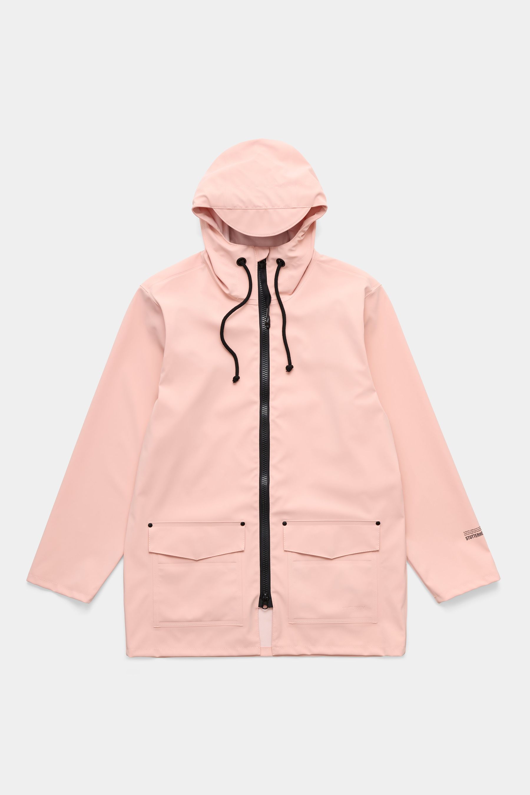 stutterheim stockholm patch raincoat pale pink women jackets raincoats